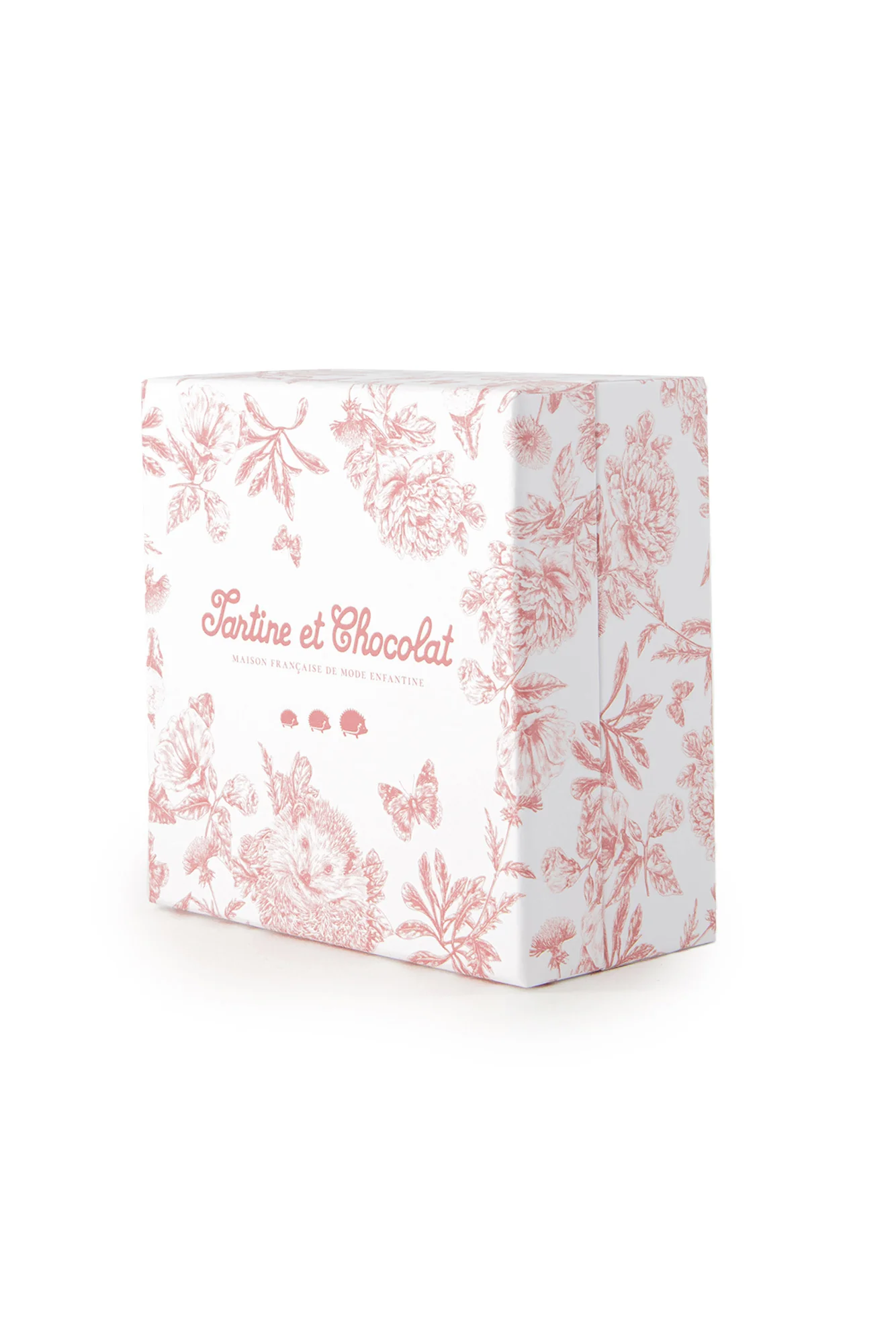 Augustin le Lapin - Doudou imprimé inspiration Toile de Jouy rose - Image 7
