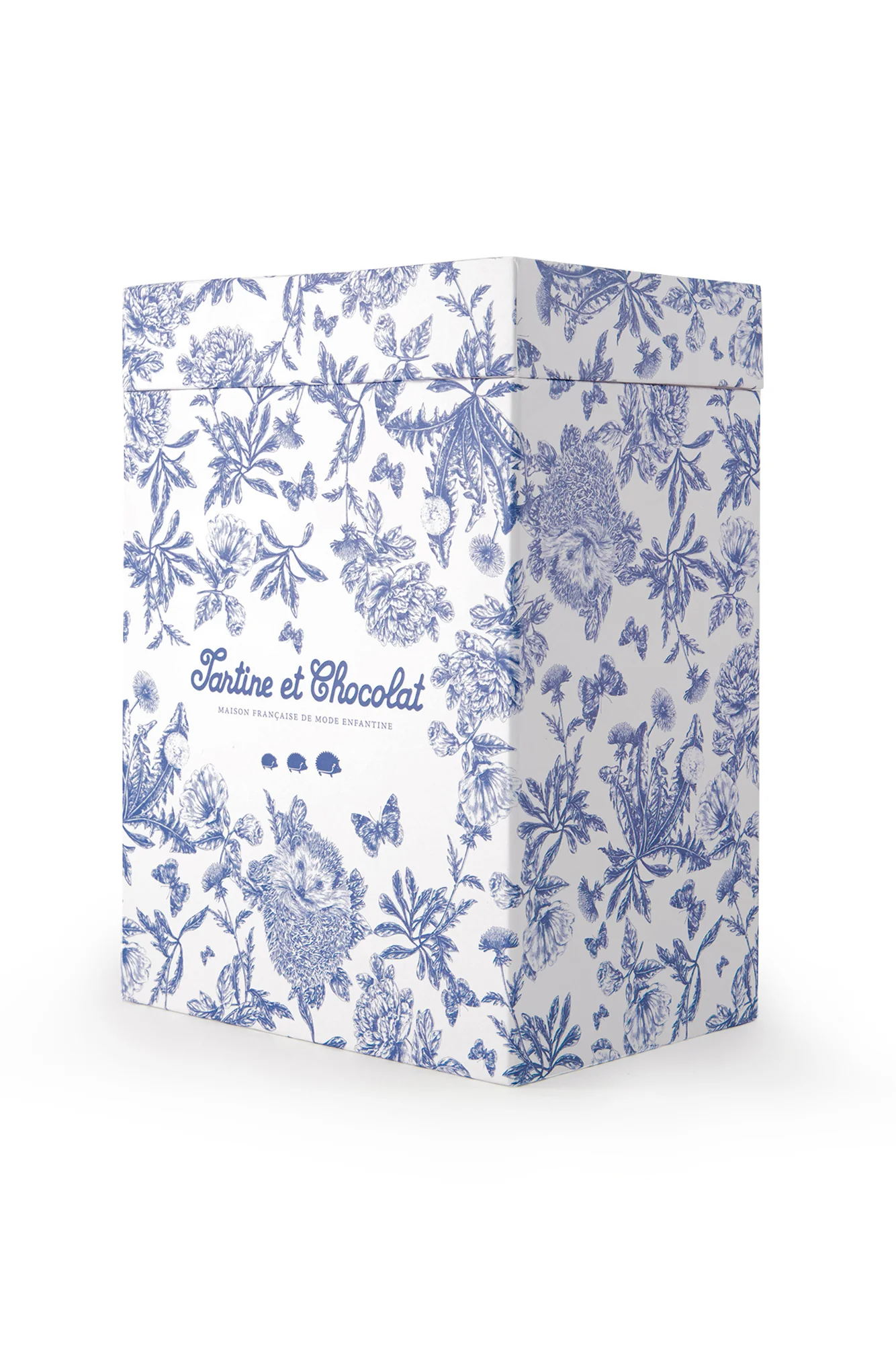 Augustin le Lapin - Imprimé inspiration Toile de Jouy bleu 25cm - Image 5