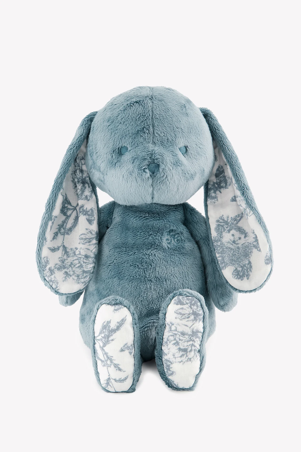 Augustin le Lapin - Imprimé inspiration Toile de Jouy bleu 25cm - Image 6
