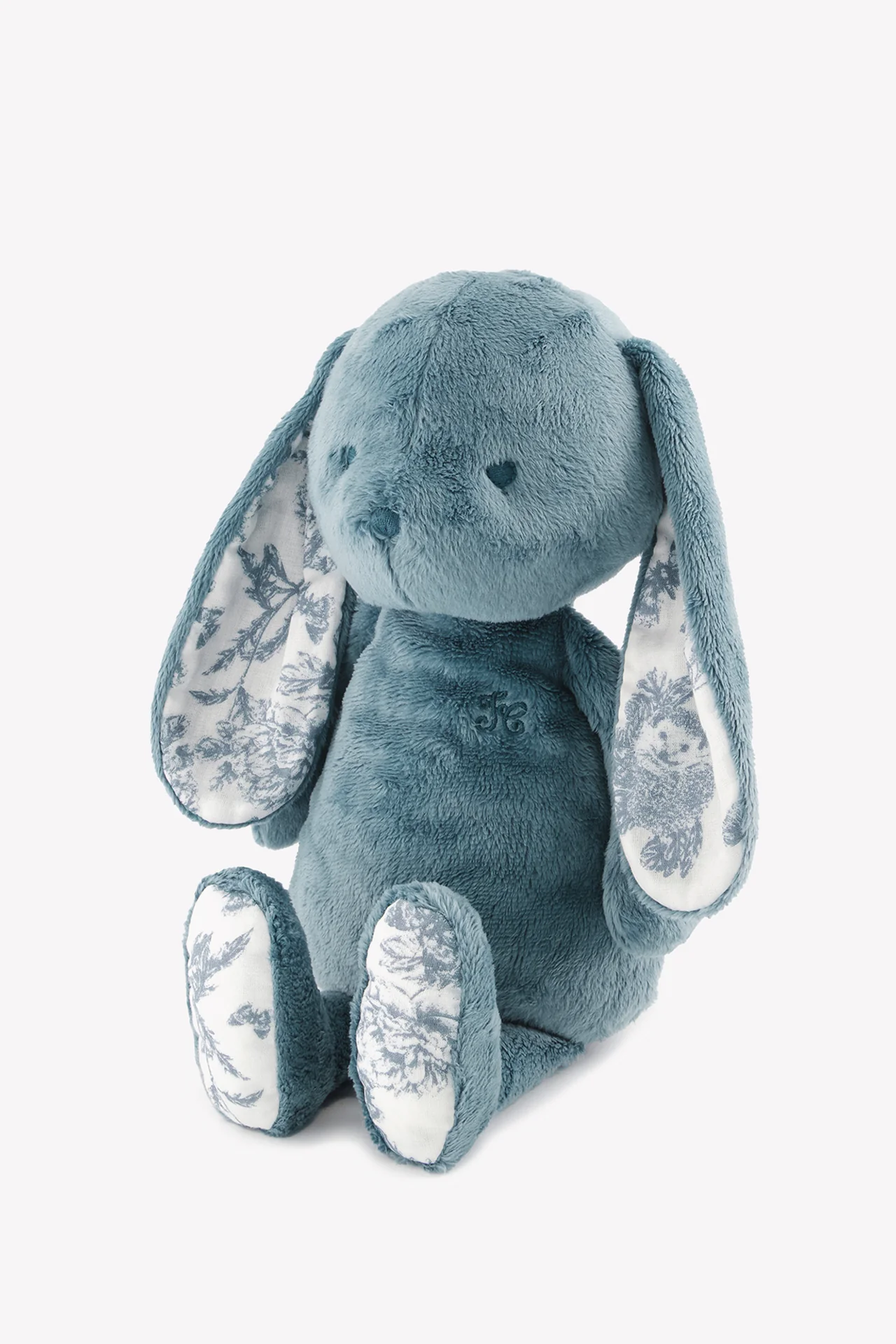 Augustin le Lapin - Imprimé inspiration Toile de Jouy bleu 25cm - Image 7