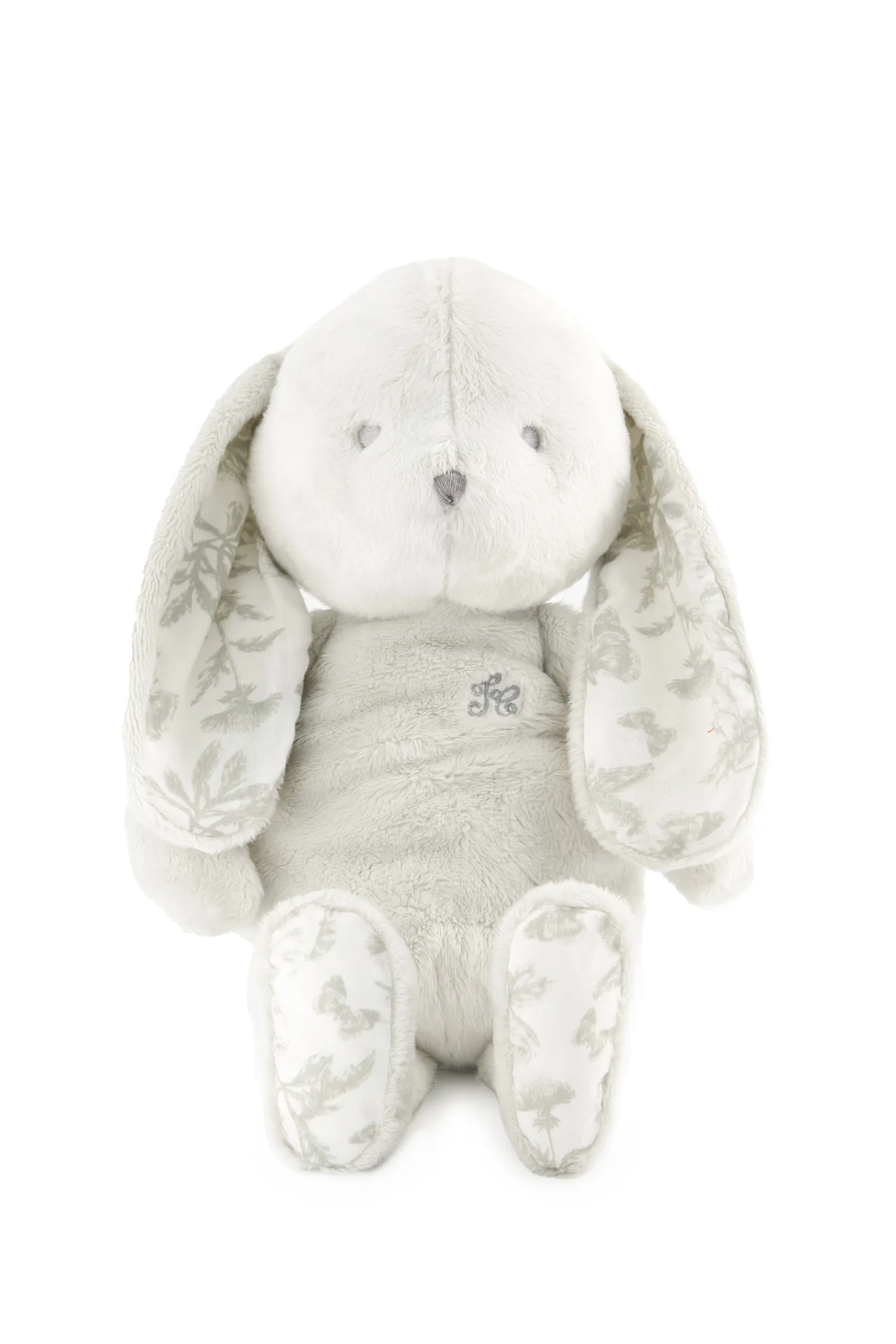 Augustin le Lapin - Imprimé inspiration Toile de Jouy gris 25cm - Image 5