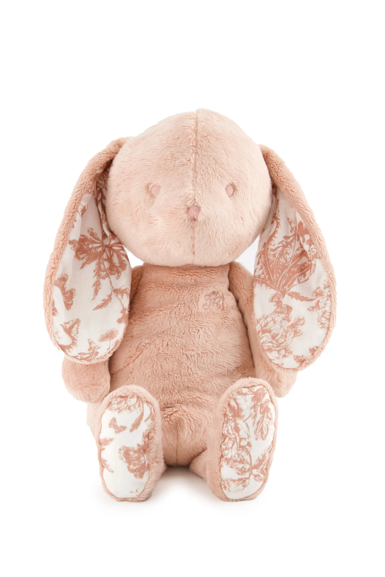 Augustin le Lapin - Imprimé inspiration Toile de Jouy rose 25cm - Image 4