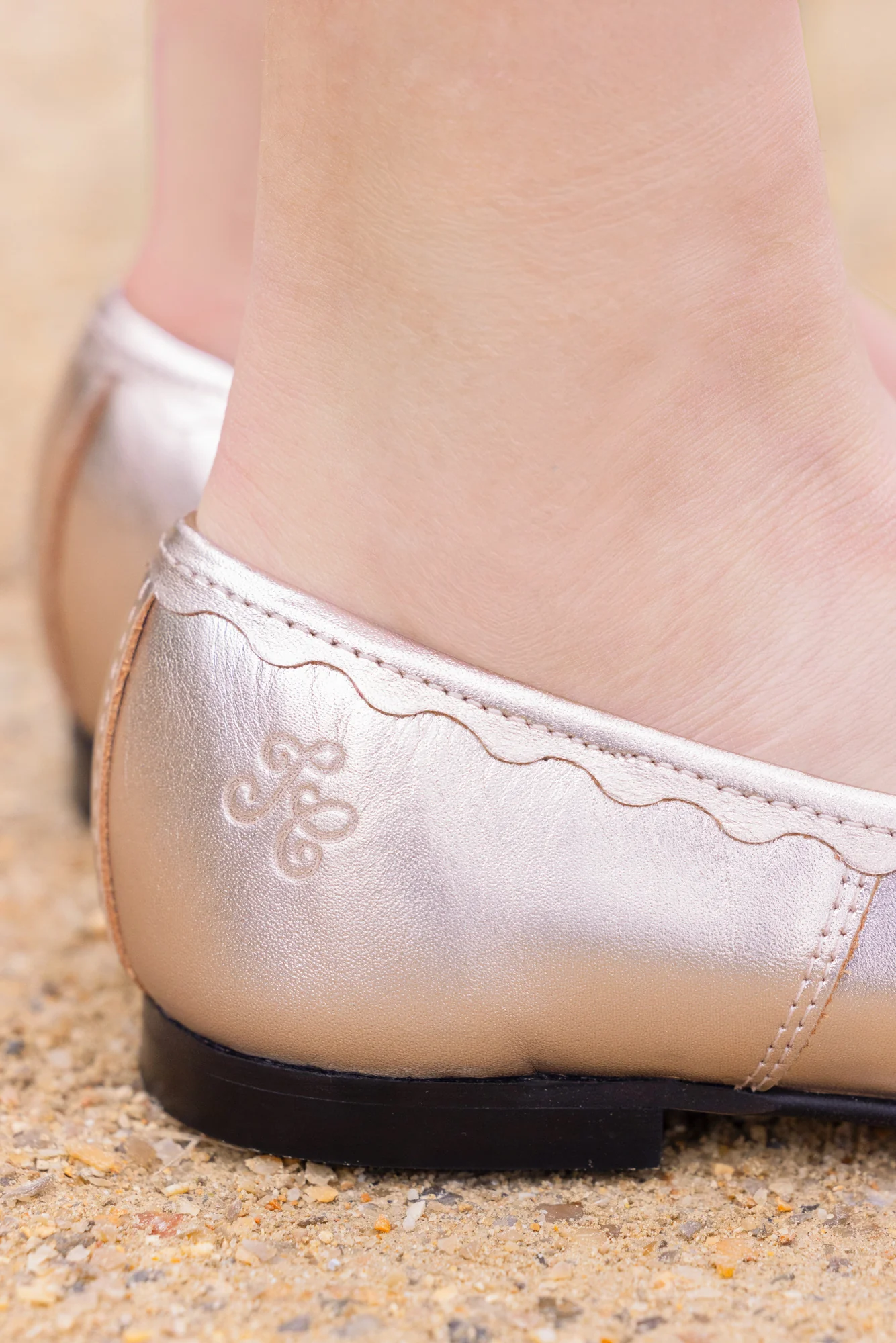Ballerines - Cuir or - Image 4
