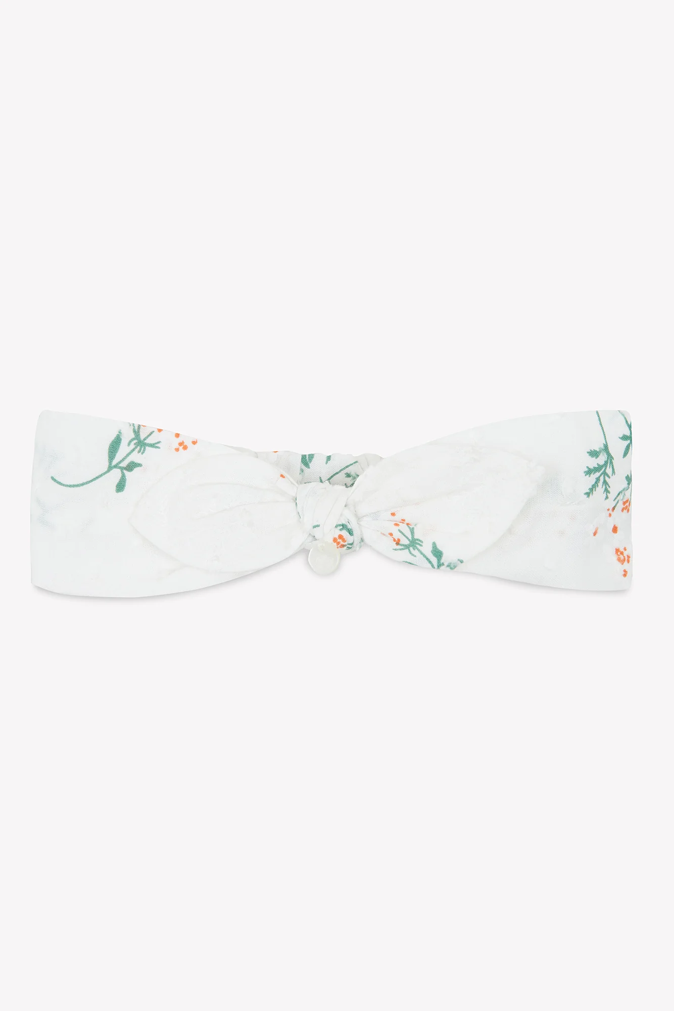 Bandeau - Blanc imprimé fleuri - Image 4