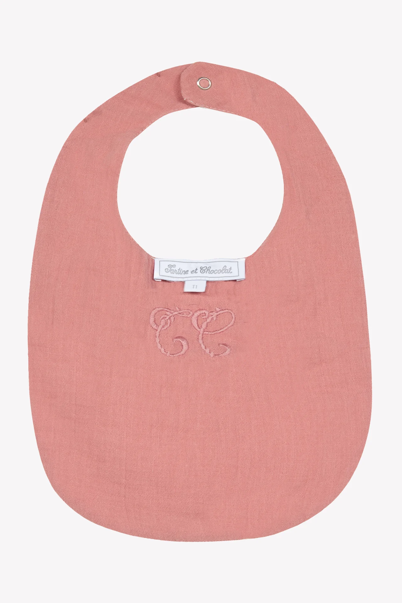 Bavoir - Imprimé inspiration Toile de Jouy rose T2 - Image 7