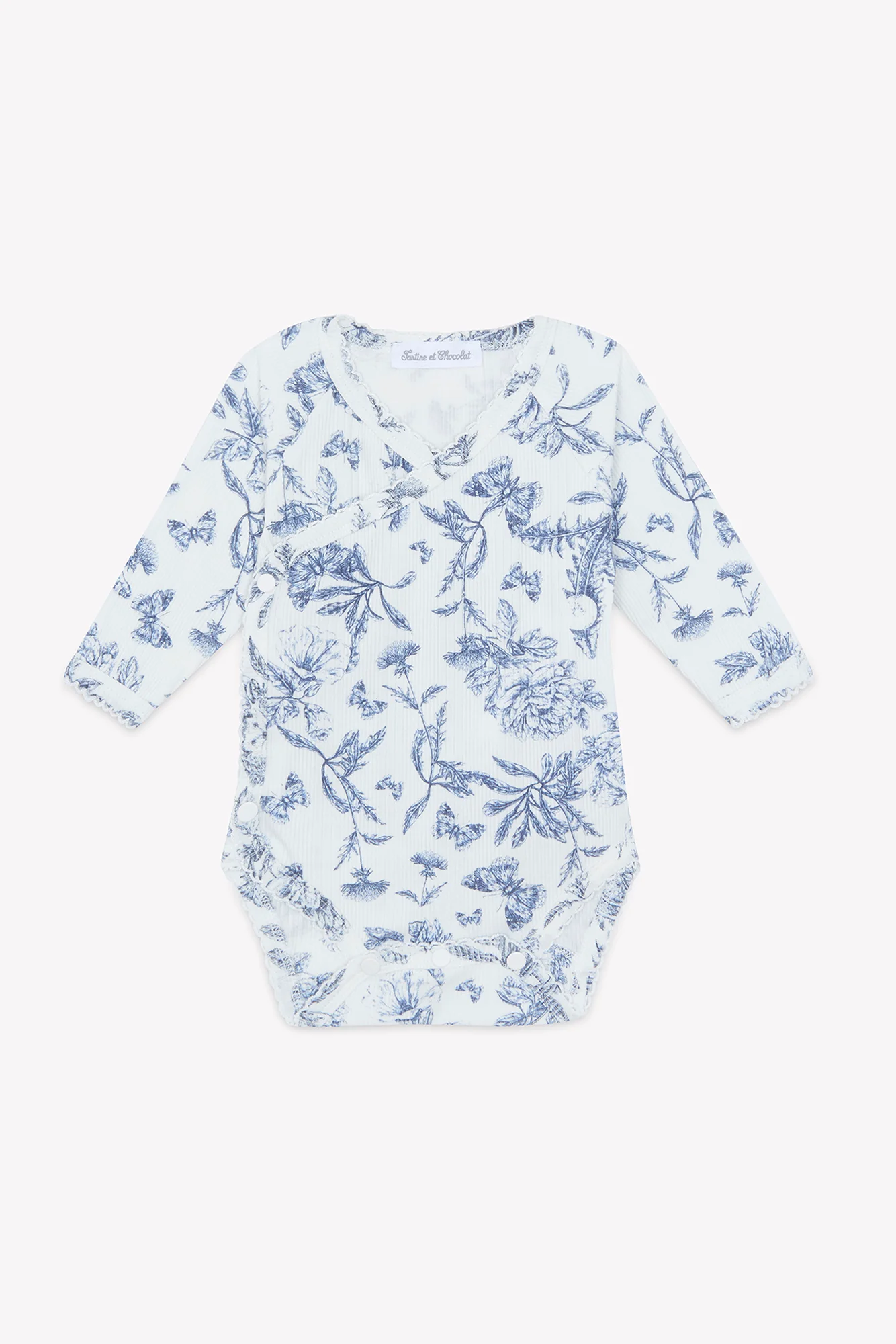 Body - Imprimé inspiration toile de jouy bleu - Image 5