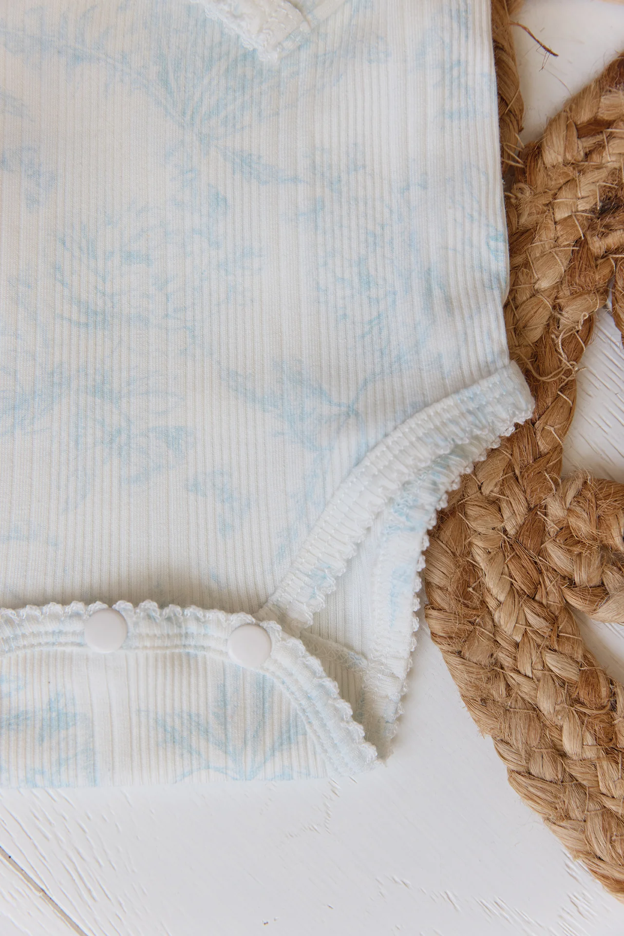 Body - Imprimé inspiration toile de jouy bleu ciel - Image 3