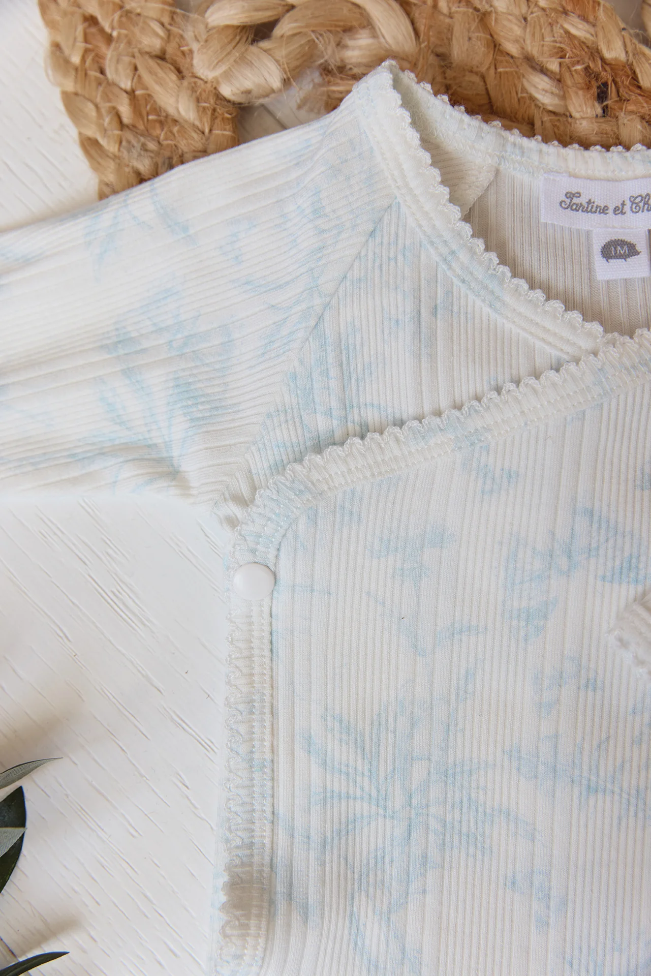 Body - Imprimé inspiration toile de jouy bleu ciel - Image 4