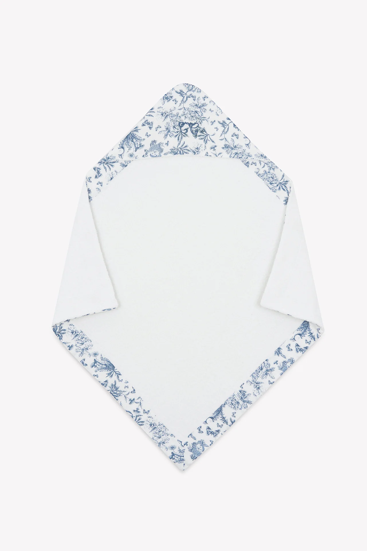 Cape de bain - Imprimé inspiration toile de jouy bleu