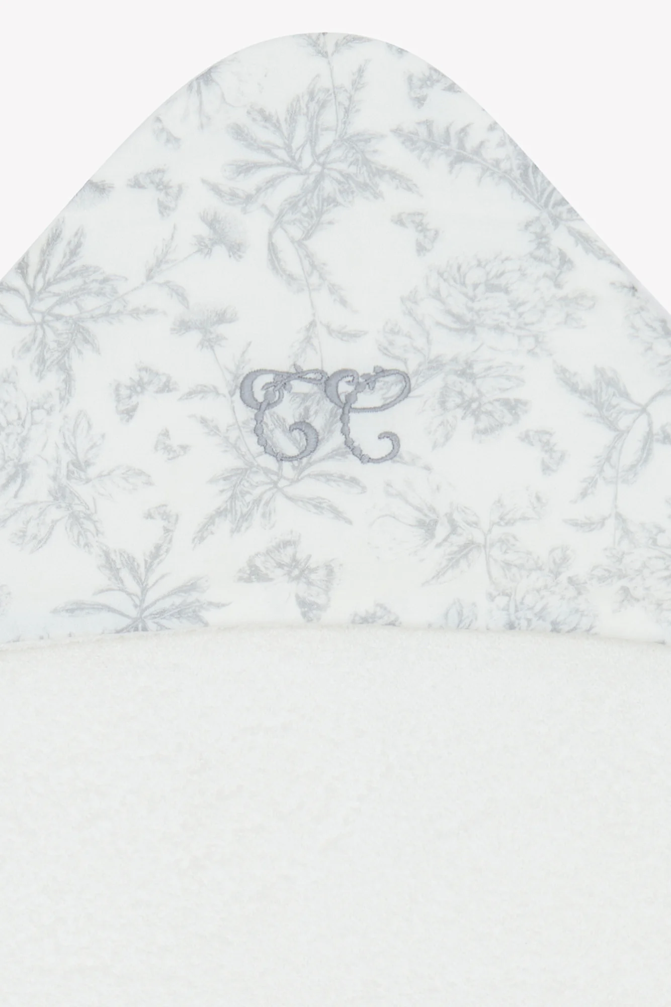 Cape de bain - Imprimé inspiration toile de jouy gris - Image 7