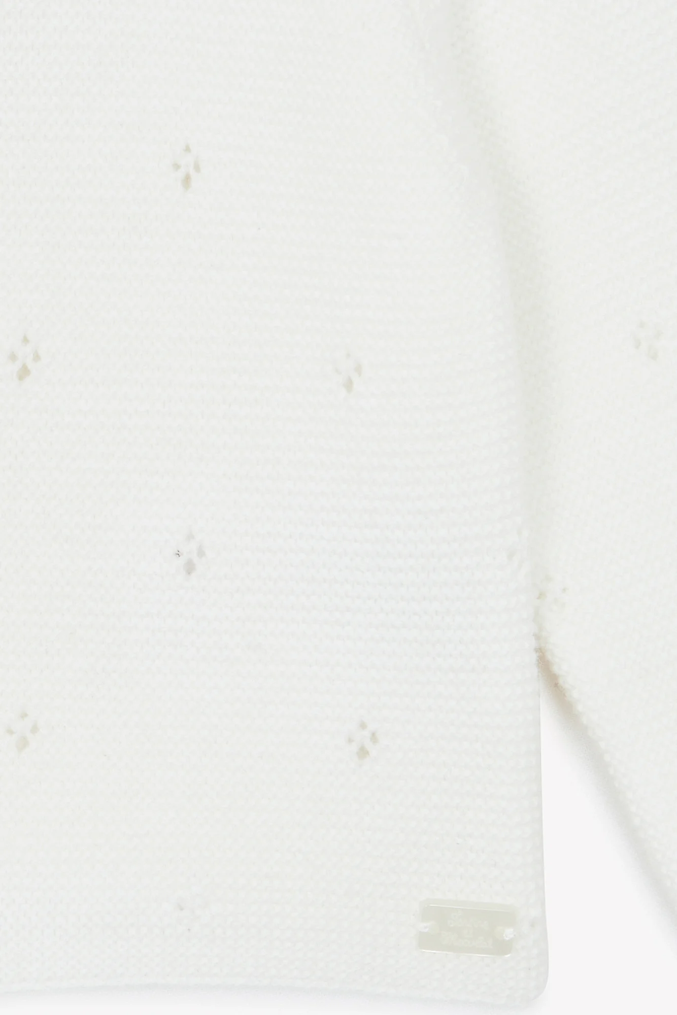 Cardigan - Blanc maille ajourée - Image 5