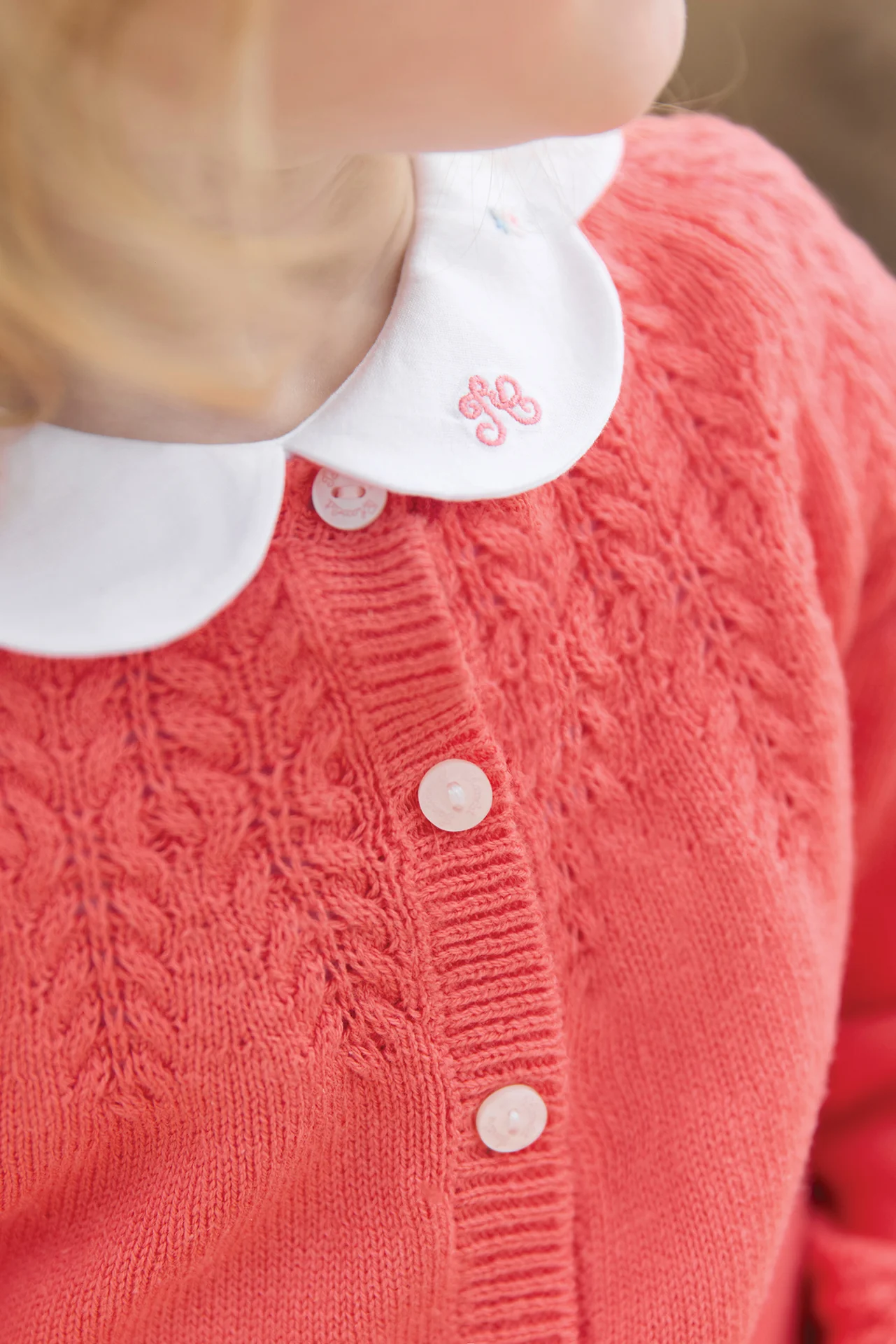 Cardigan - Coquelicot maille - Image 2