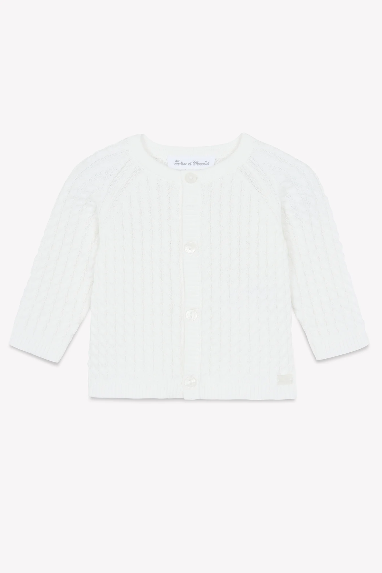 Cardigan - écru maille torsadée - Image 3
