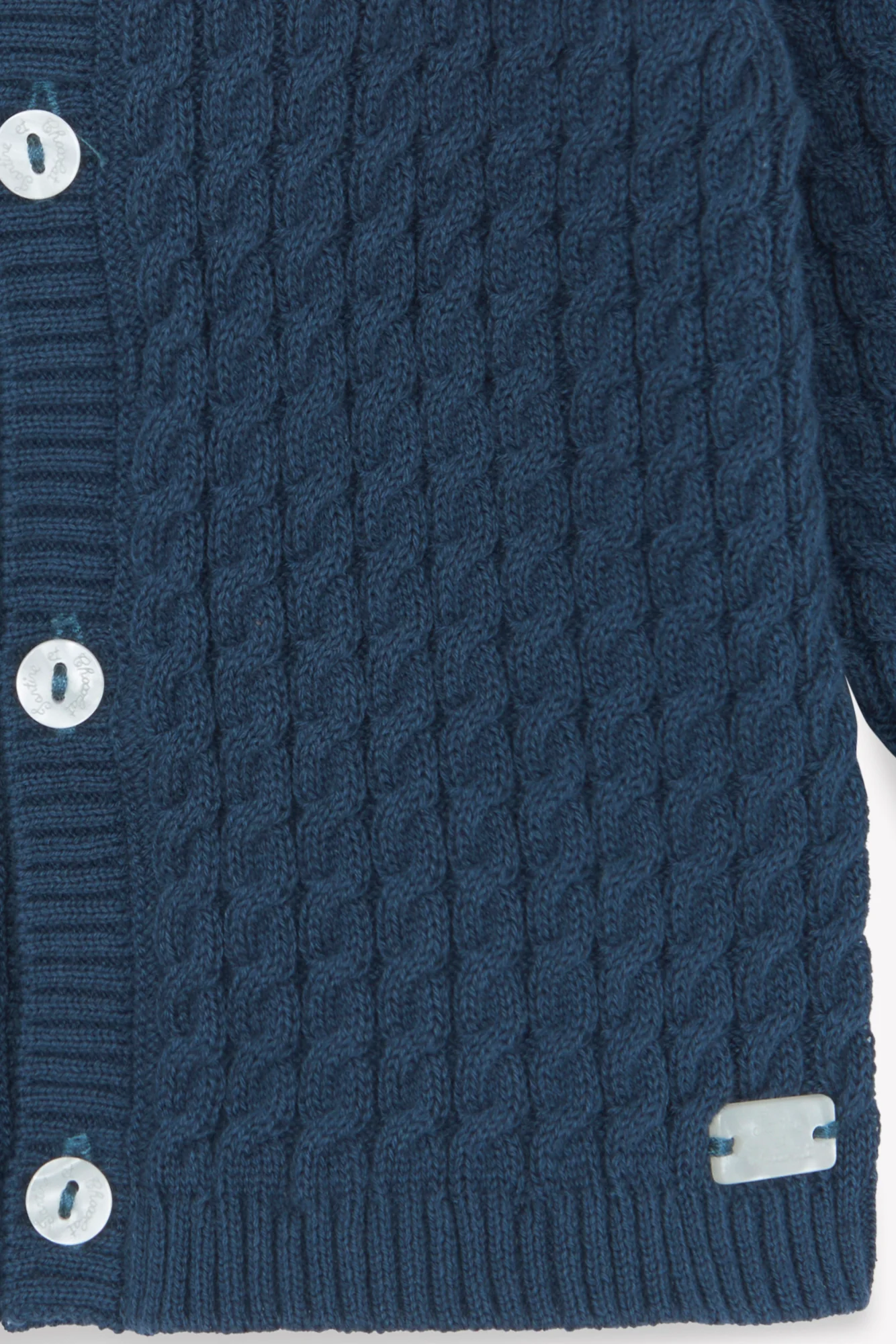 Cardigan - Marine lavé maille torsadée - Image 5