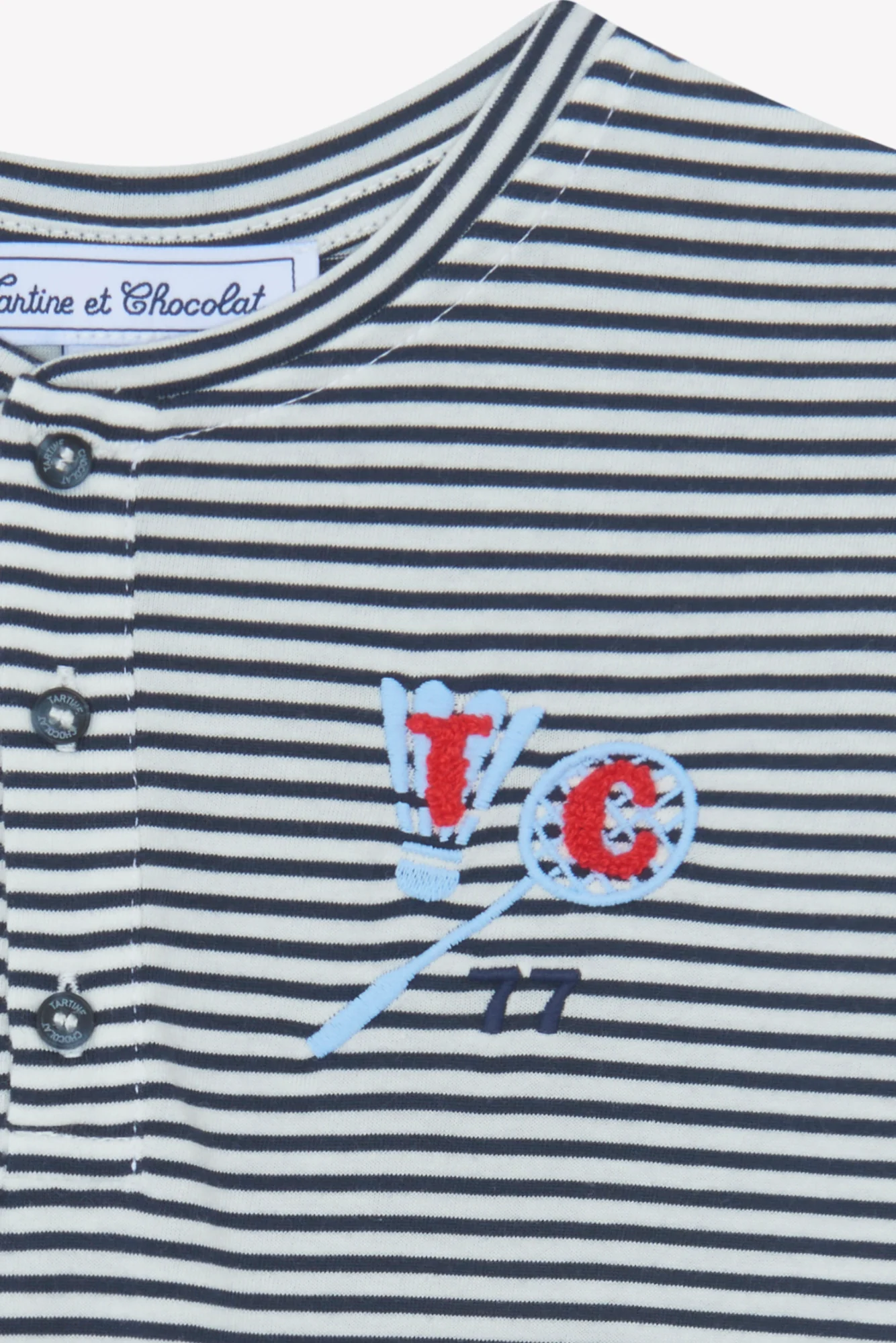T-shirt - Marine coton rayures - Image 6