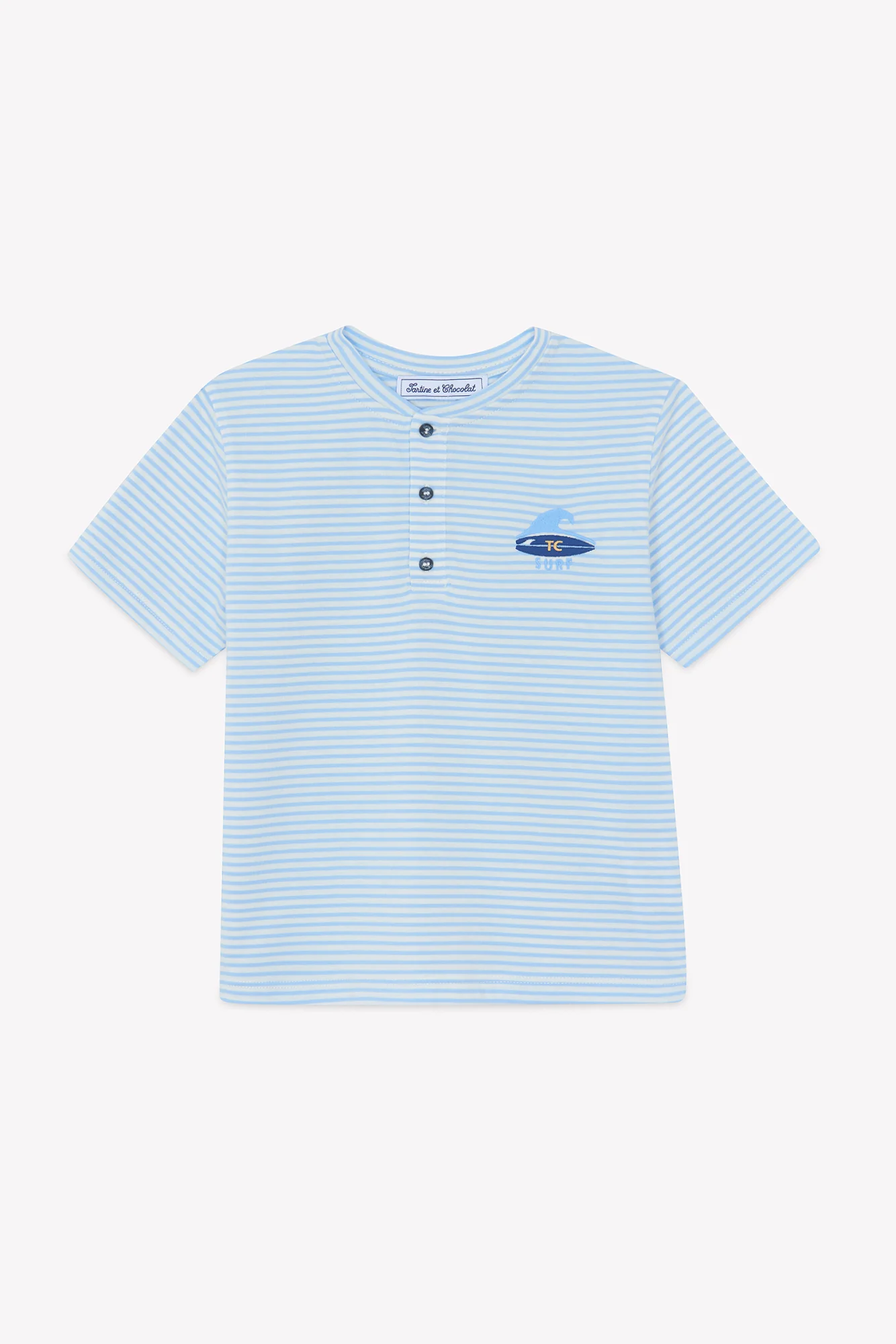 T-shirt - Bleu nuage coton surf - Image 3