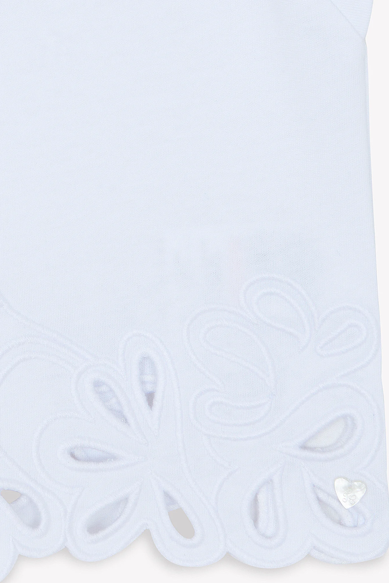 T-shirt - Blanc coton brodé - Image 8