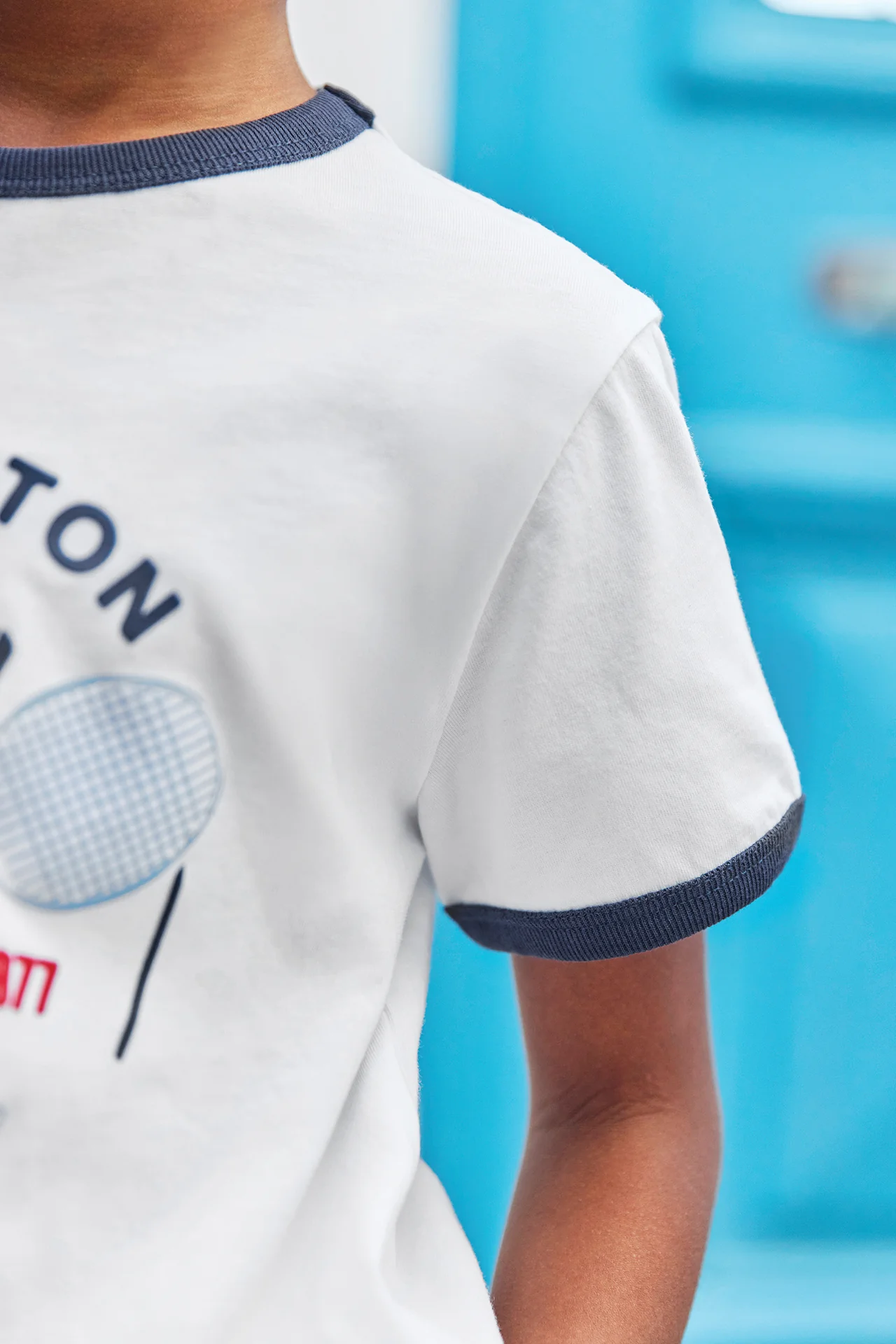 T-shirt - Marine coton illustration badminton - Image 3