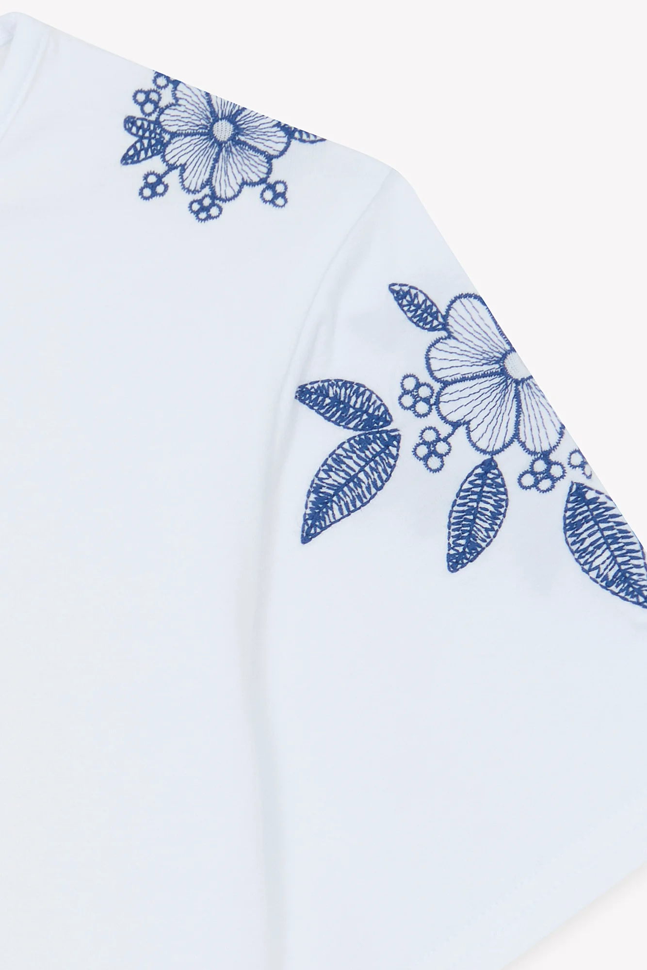 T-shirt - Blanc coton brodé - Image 7