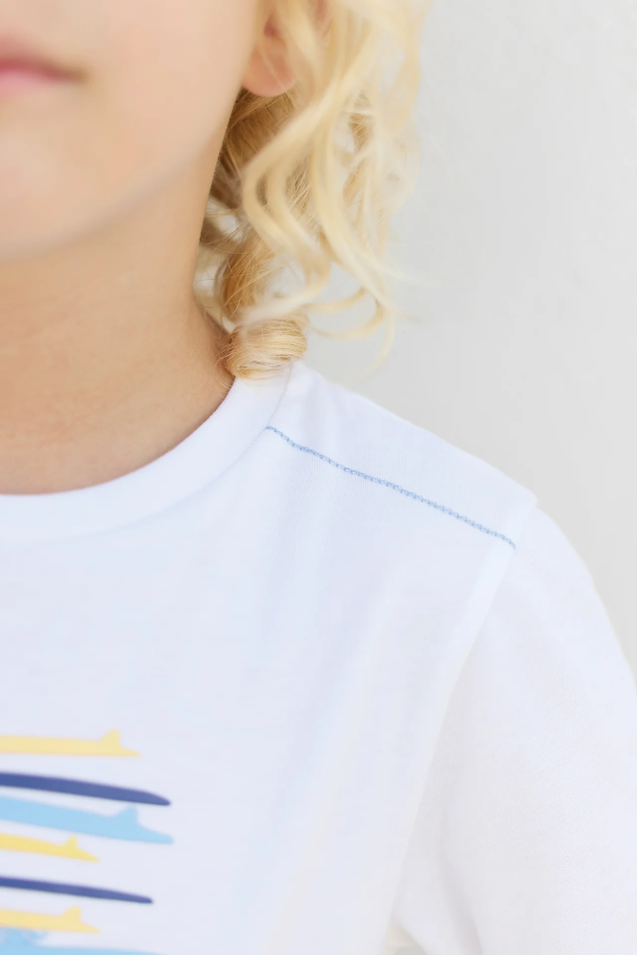 T-shirt - Bleu nuage coton illustration caravane - Image 3