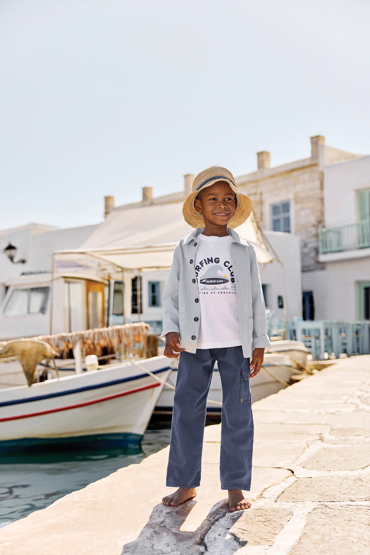 T-shirt - Blanc coton surfing club