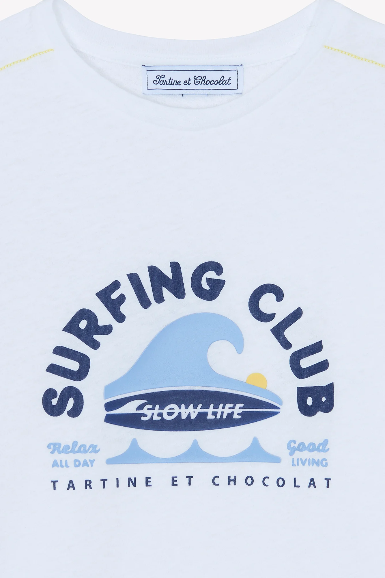 T-shirt - Blanc coton surfing club - Image 6