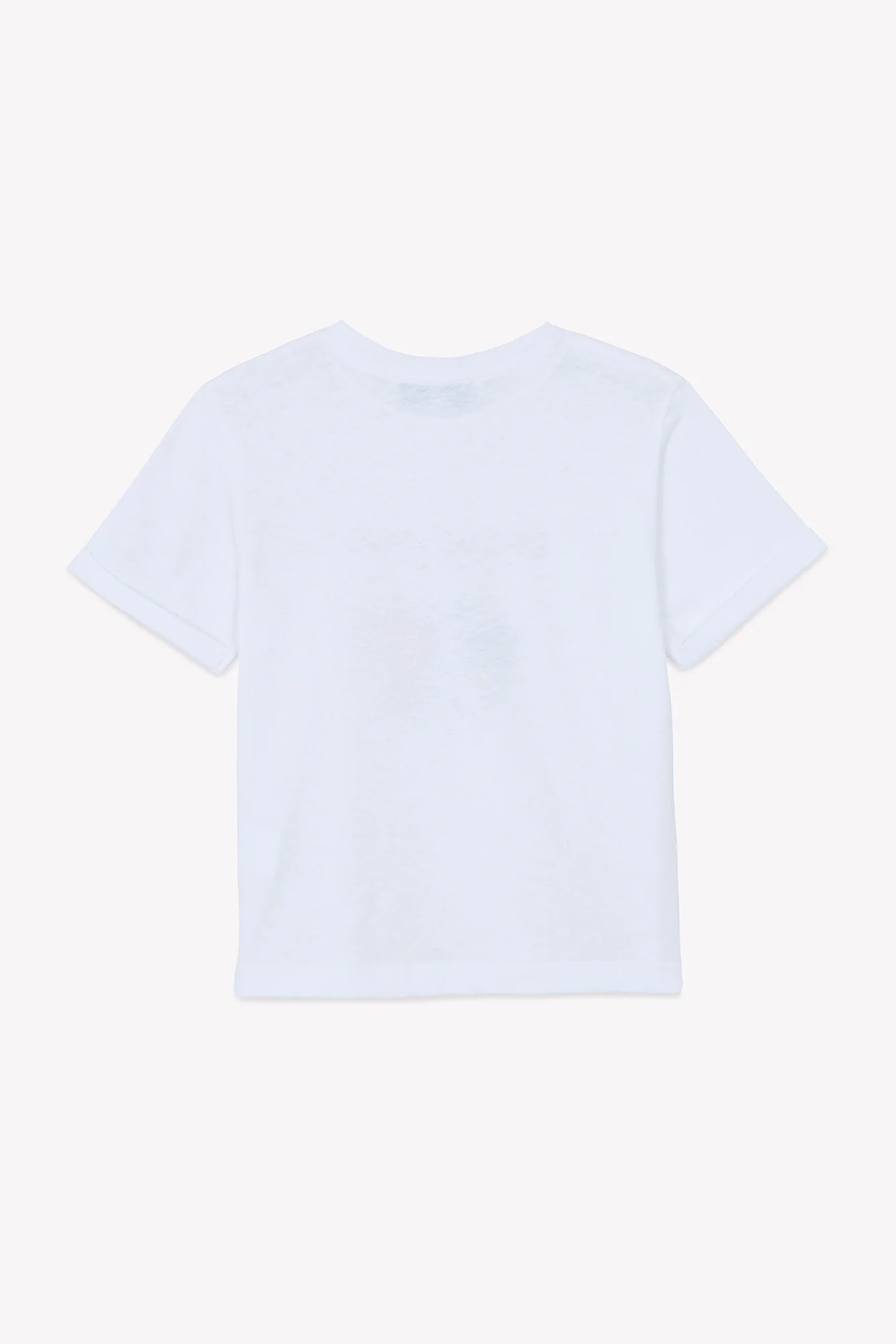 T-shirt - Blanc coton imprimé badminton - Image 3