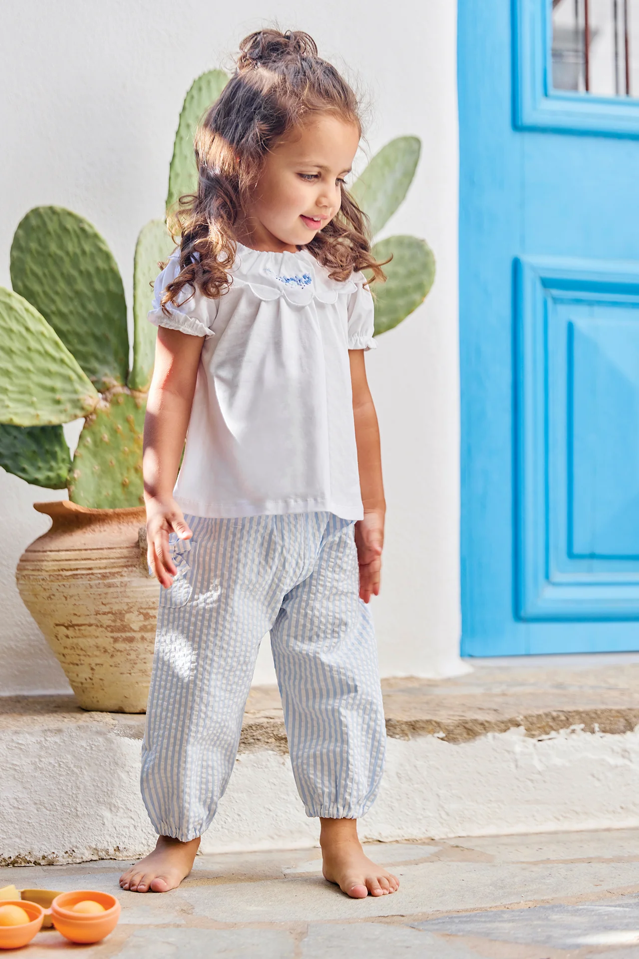 T-shirt - Blanc coton broderie ruban - Image 3