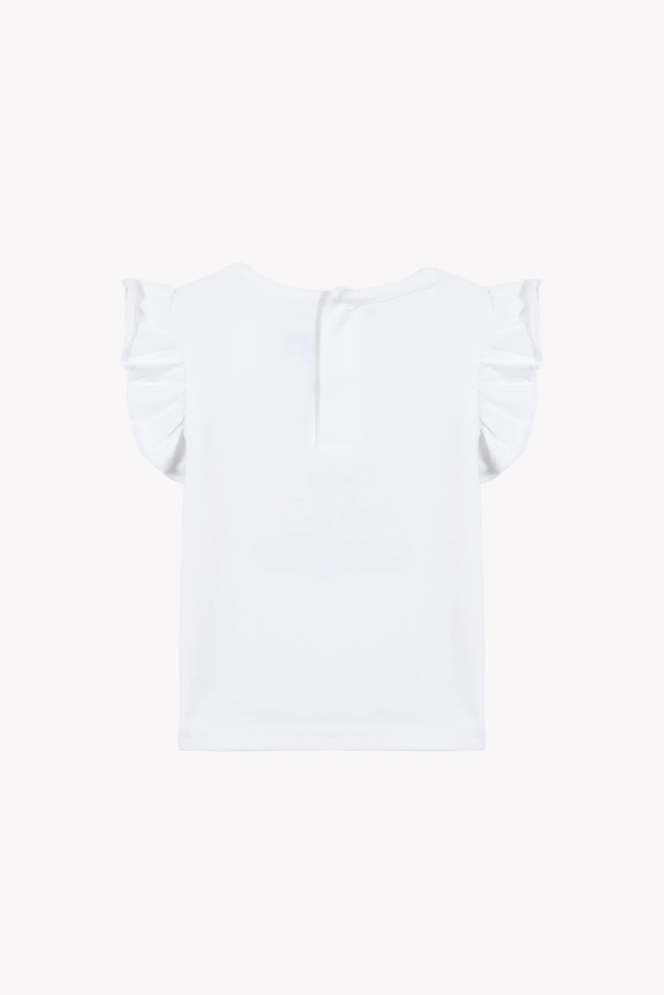 T-shirt - Blanc coton illustration tennis - Image 6