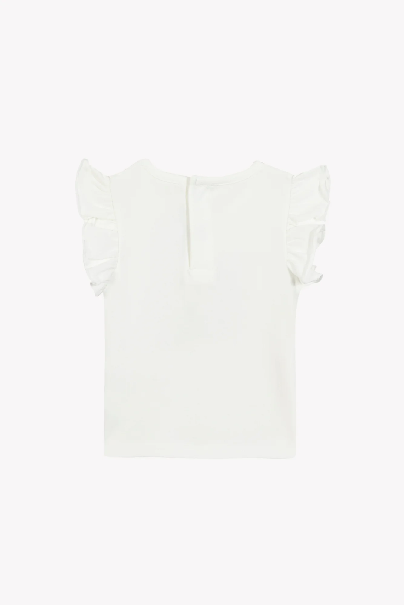 T-shirt - Blanc coton illustration marché aux fleurs - Image 4