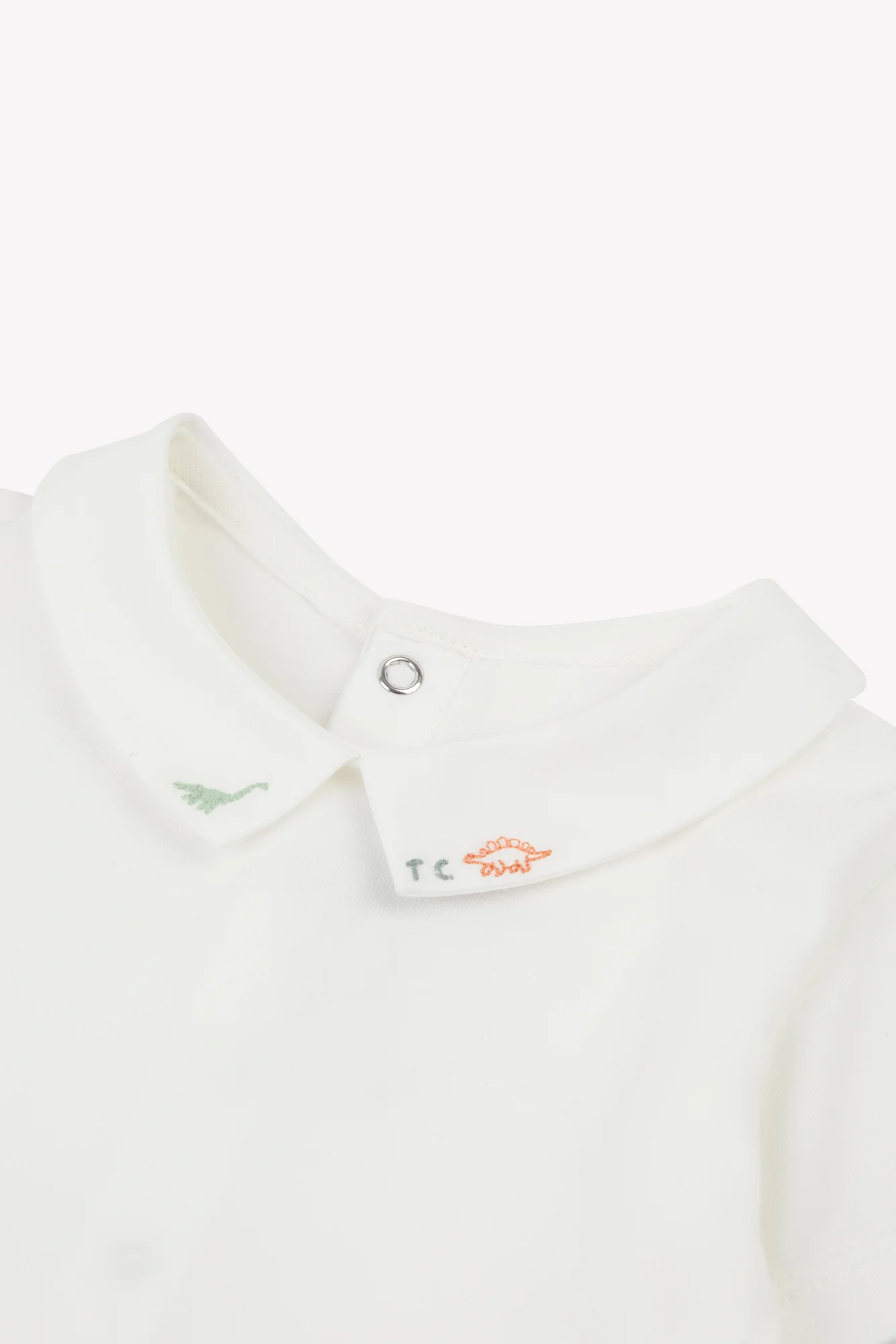 Body - Ecru coton broderie dinosaures - Image 7