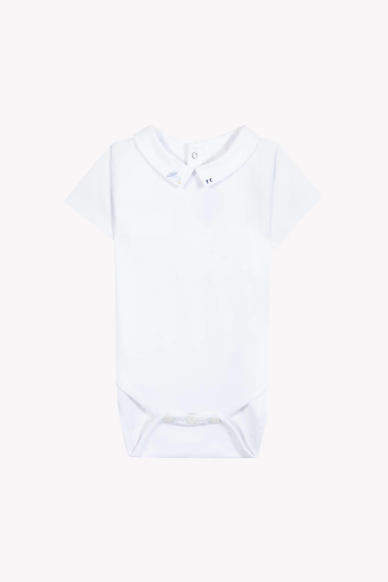 Body - Bleu nuage coton col pointu - Image 4
