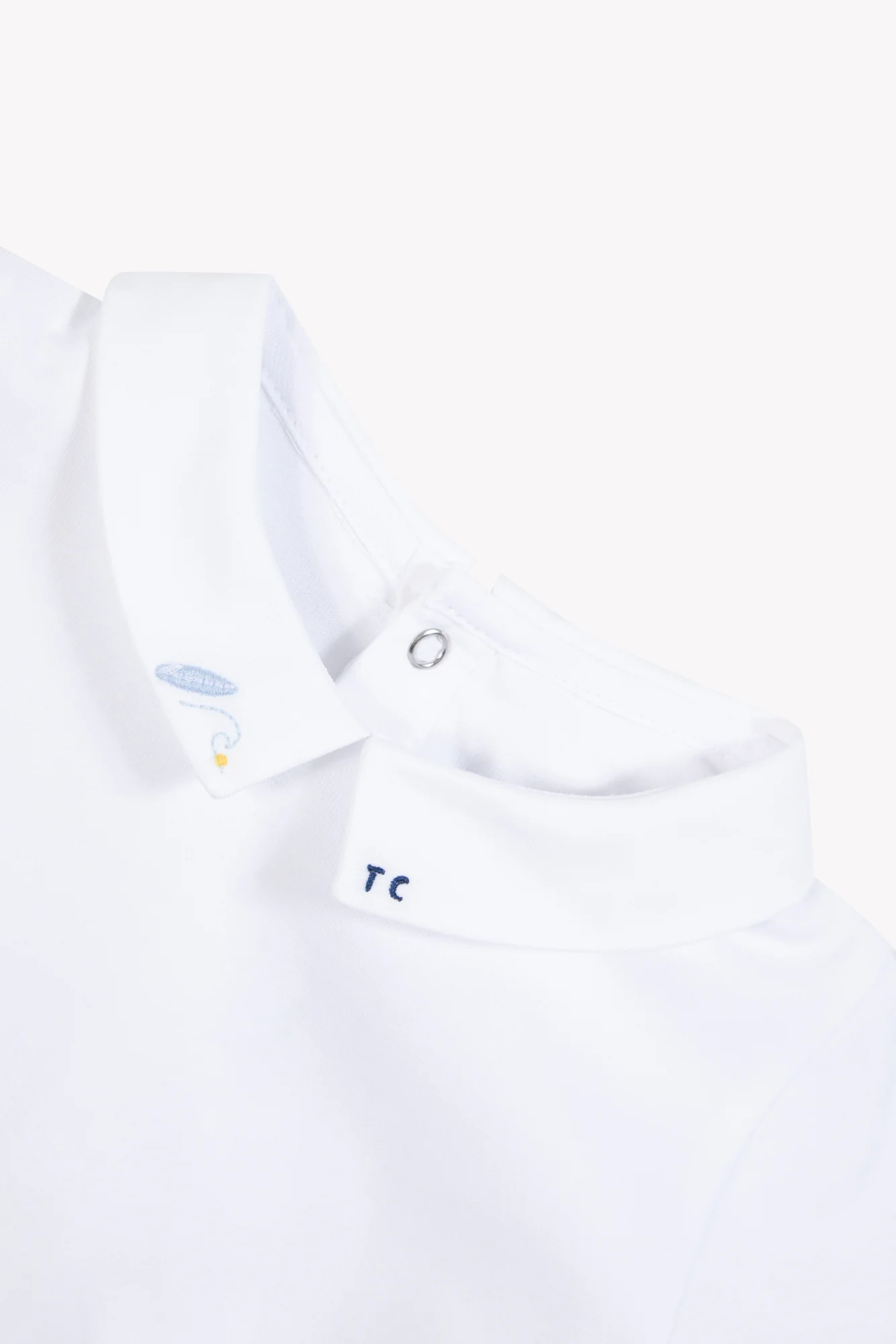 Body - Bleu nuage coton col pointu - Image 6