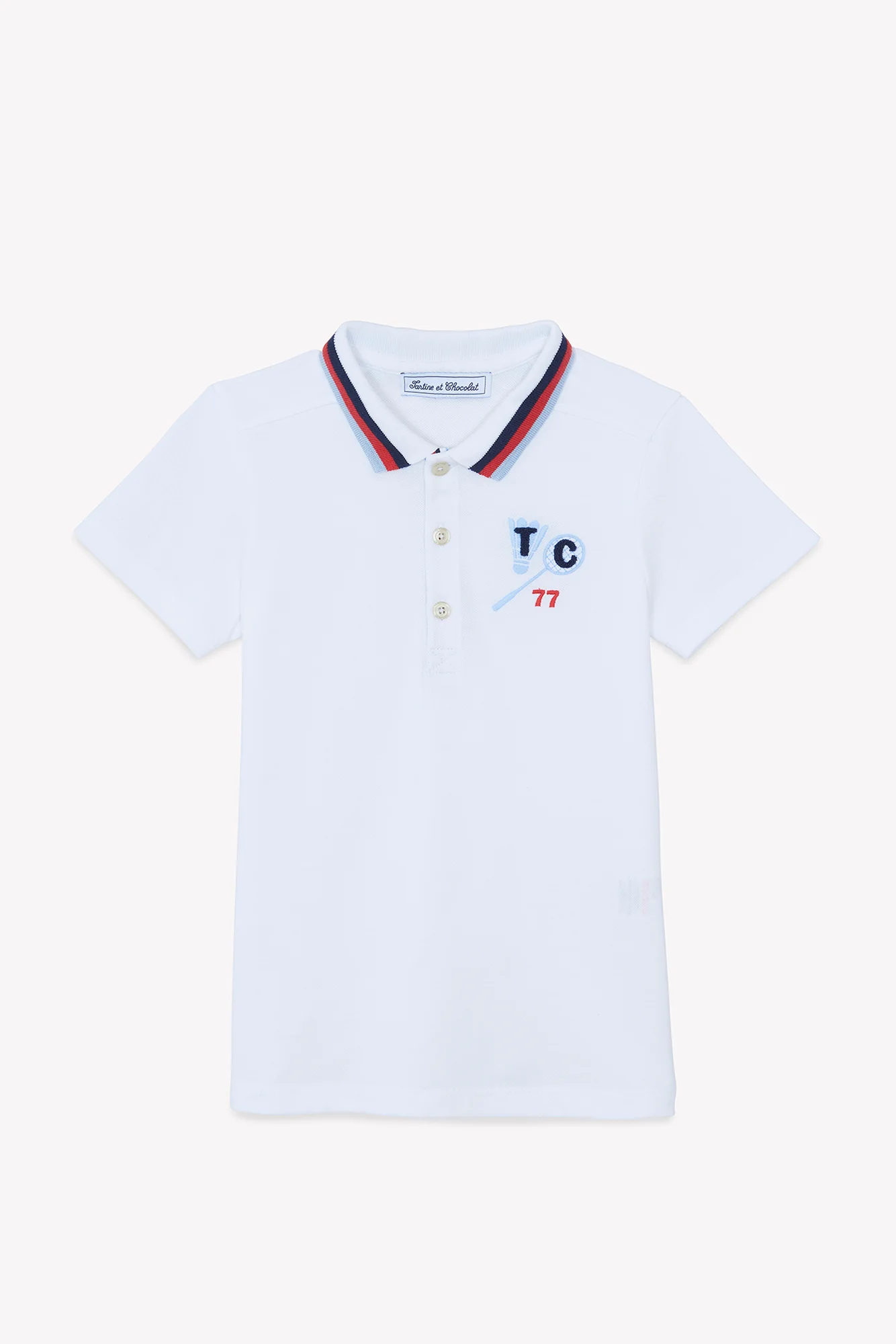 Polo - Blanc coton badminton - Image 3