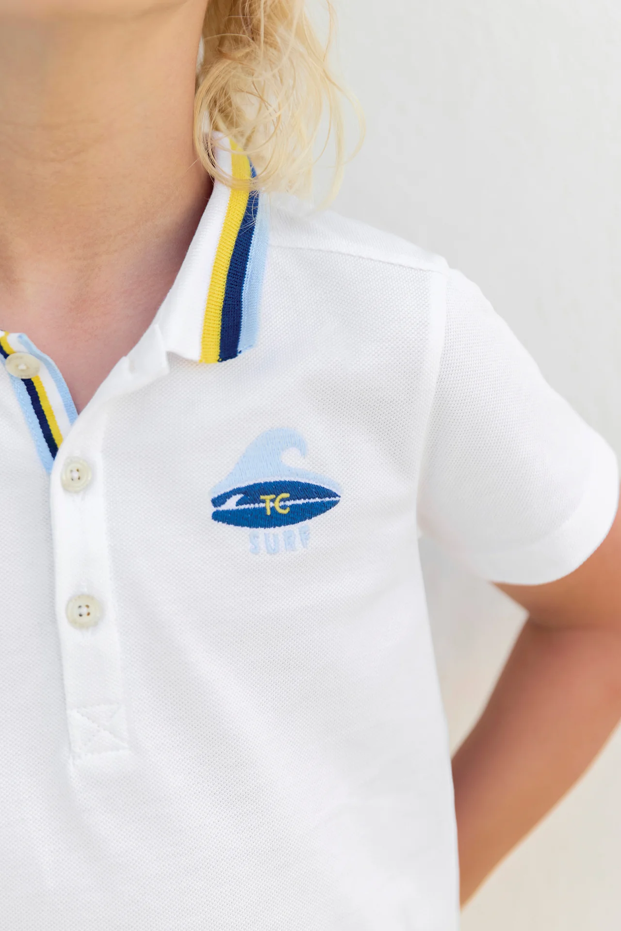 Polo - Blanc coton surfeur - Image 3