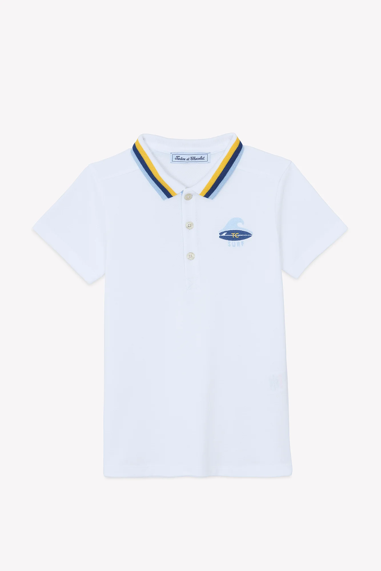 Polo - Blanc coton surfeur - Image 6