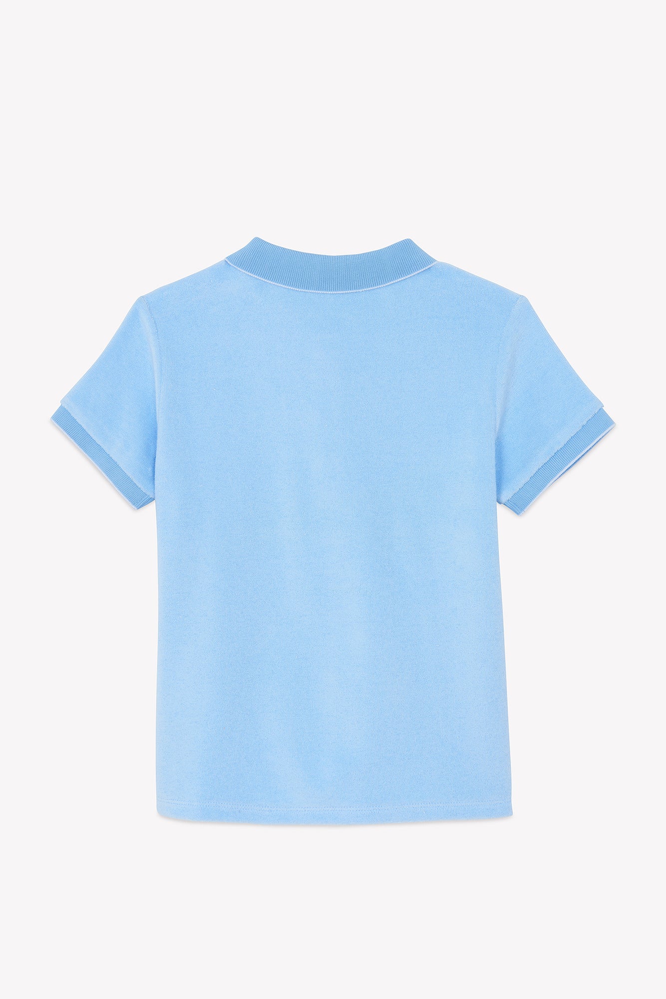 Polo - Bleu nuage coton hérisson - Image 4