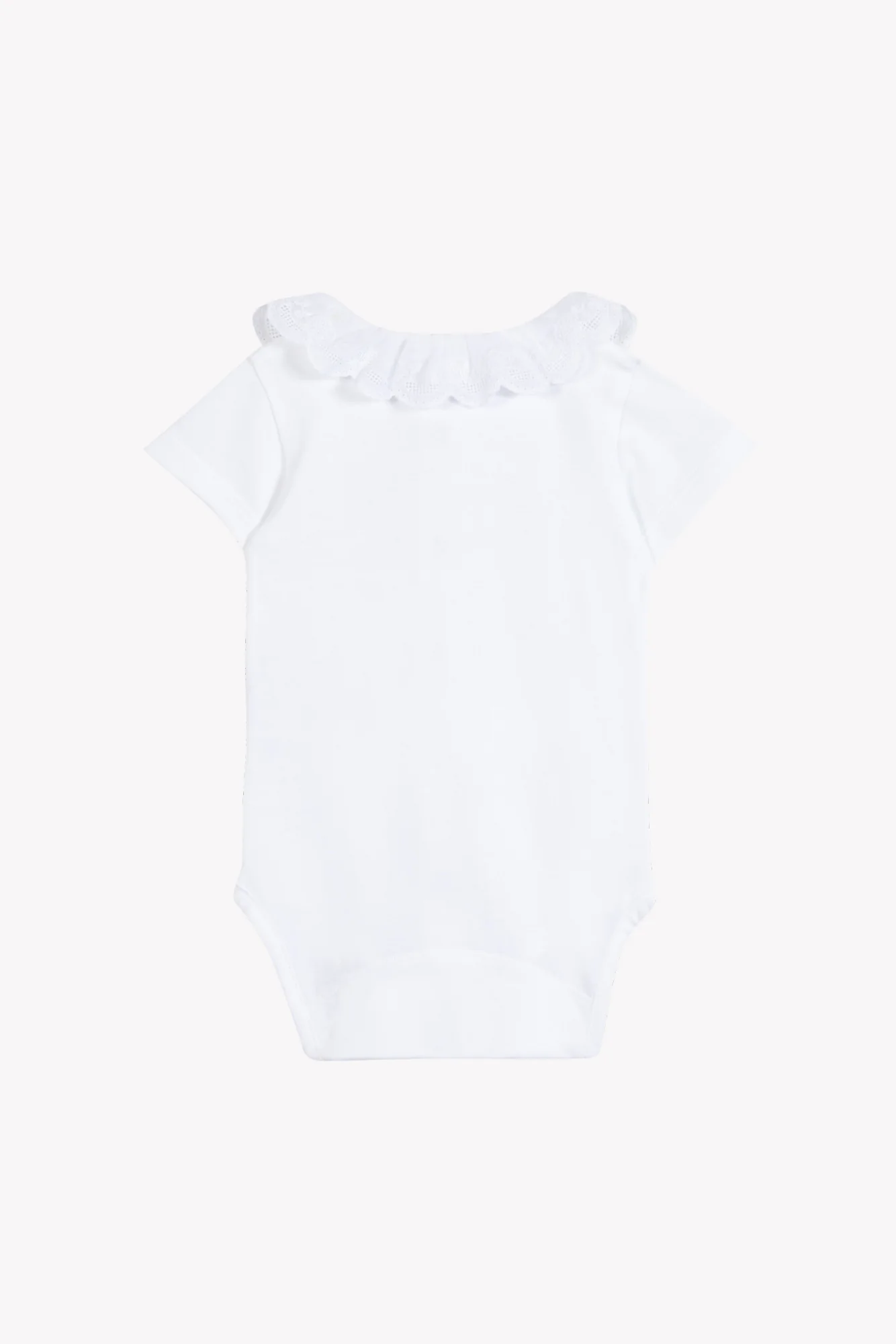 Body - Blanc coton col dentelle - Image 4