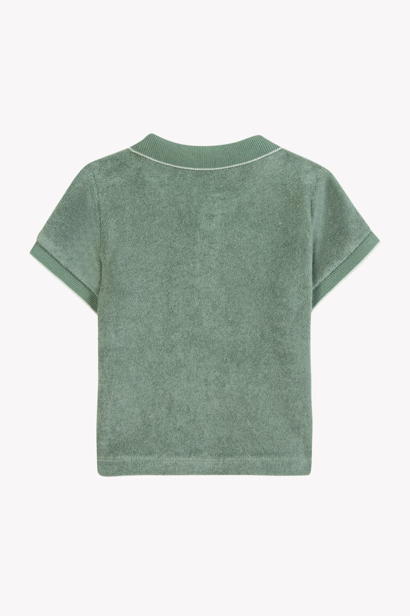 Polo - Kaki coton éponge - Image 4