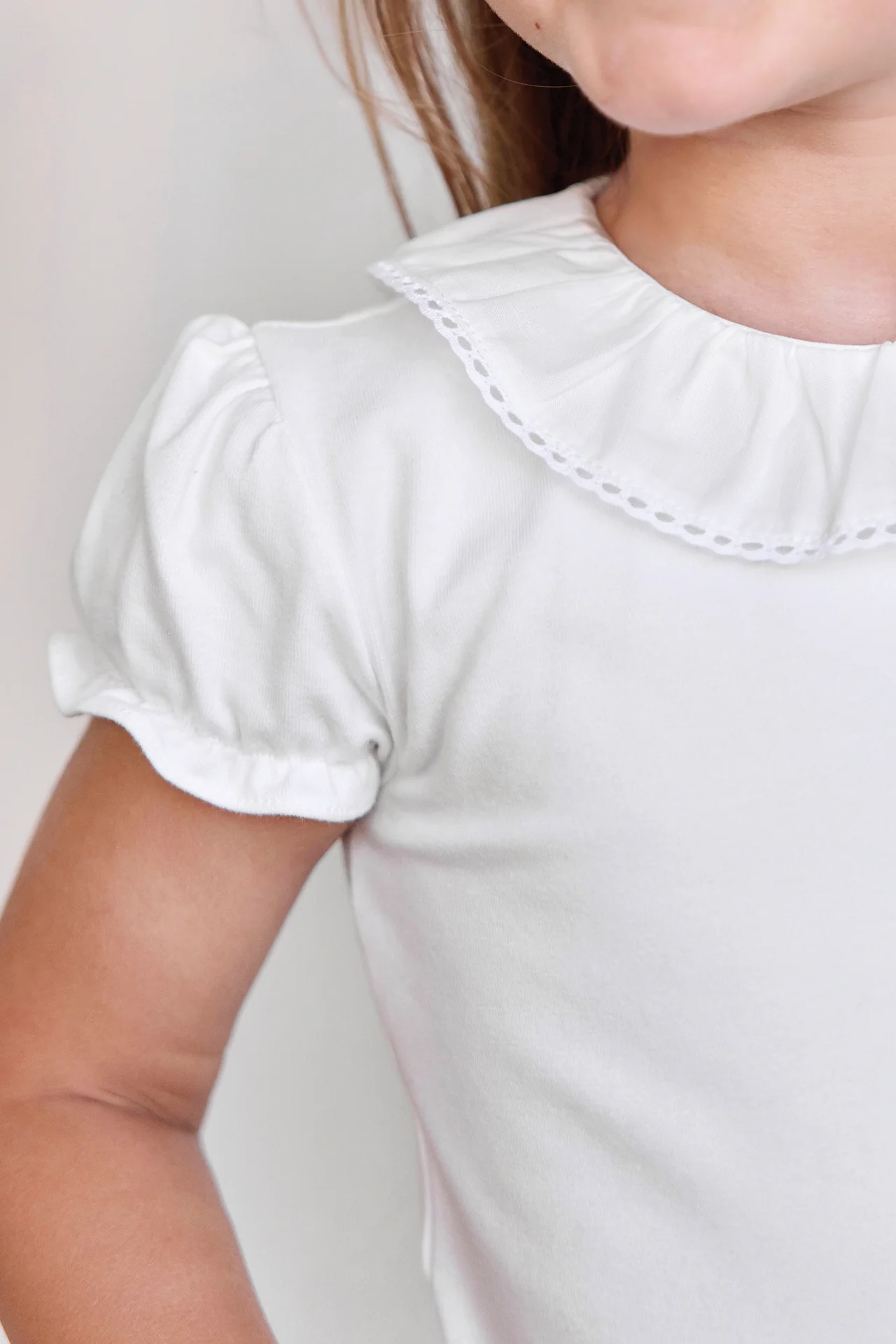 Body - Blanc coton col volanté - Image 3