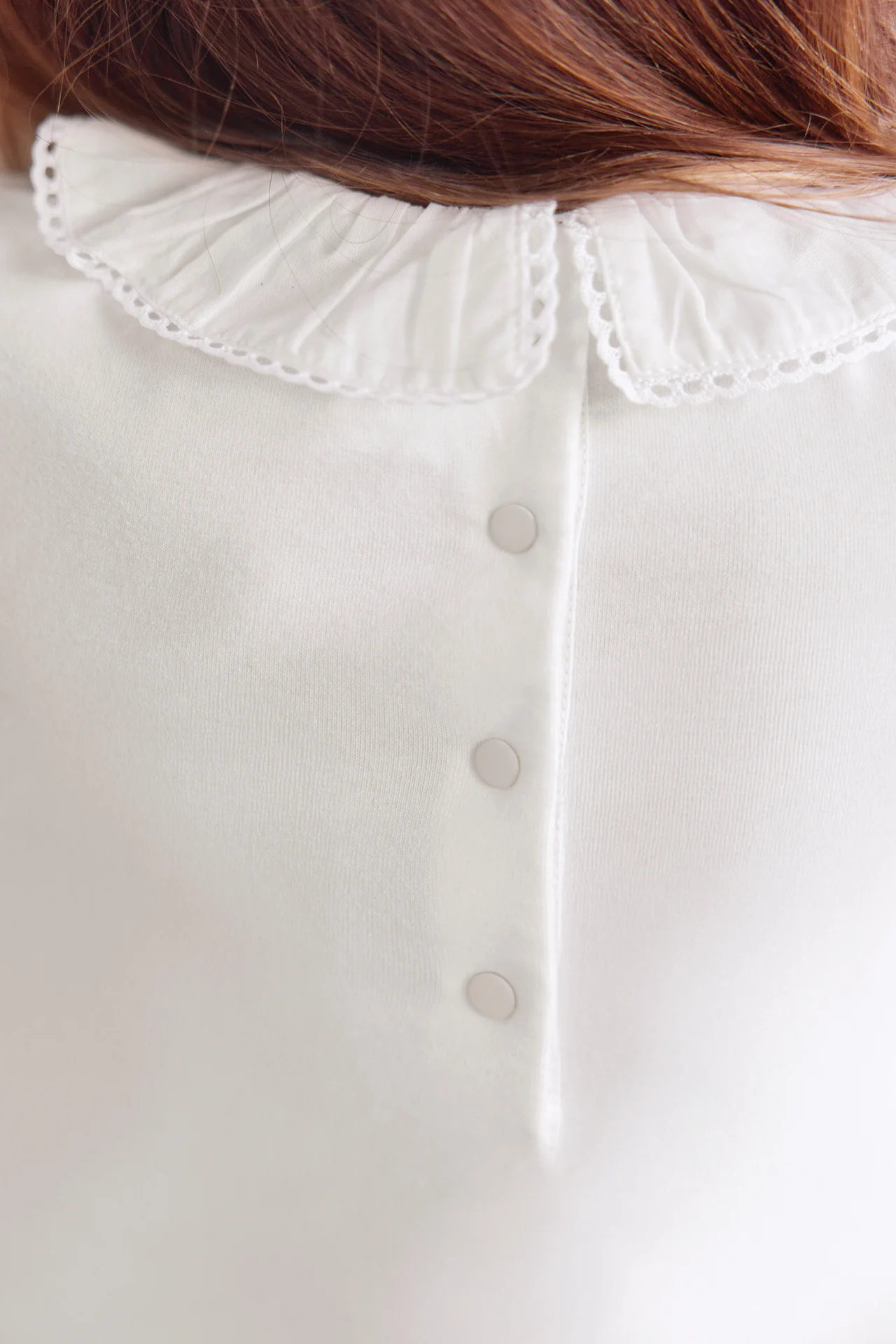 Body - Blanc coton col volanté - Image 5