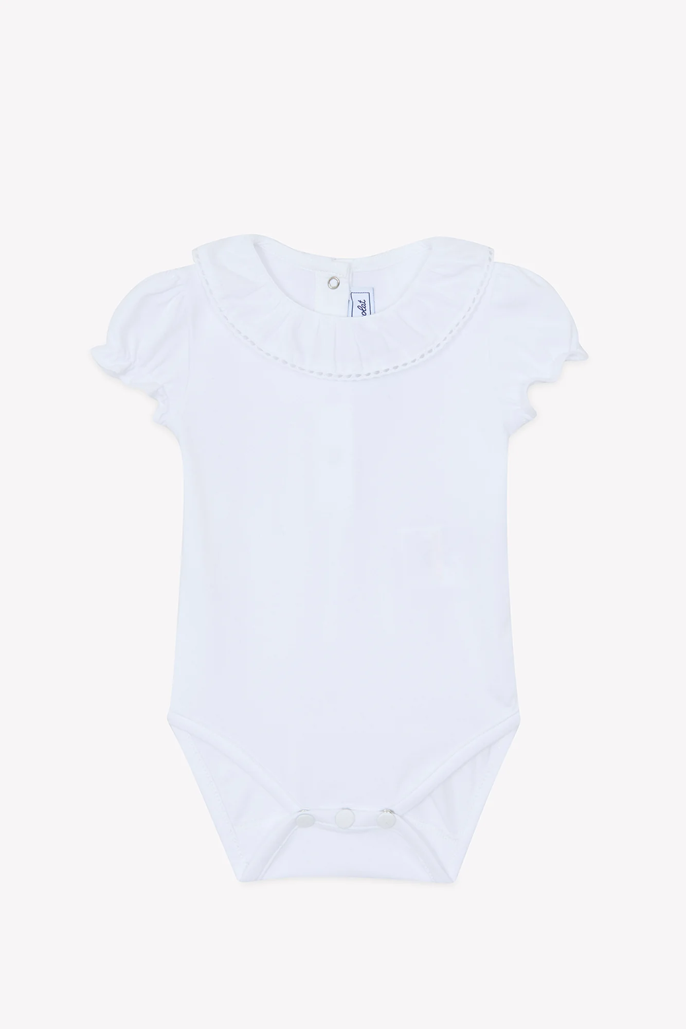 Body - Blanc coton col volanté - Image 6