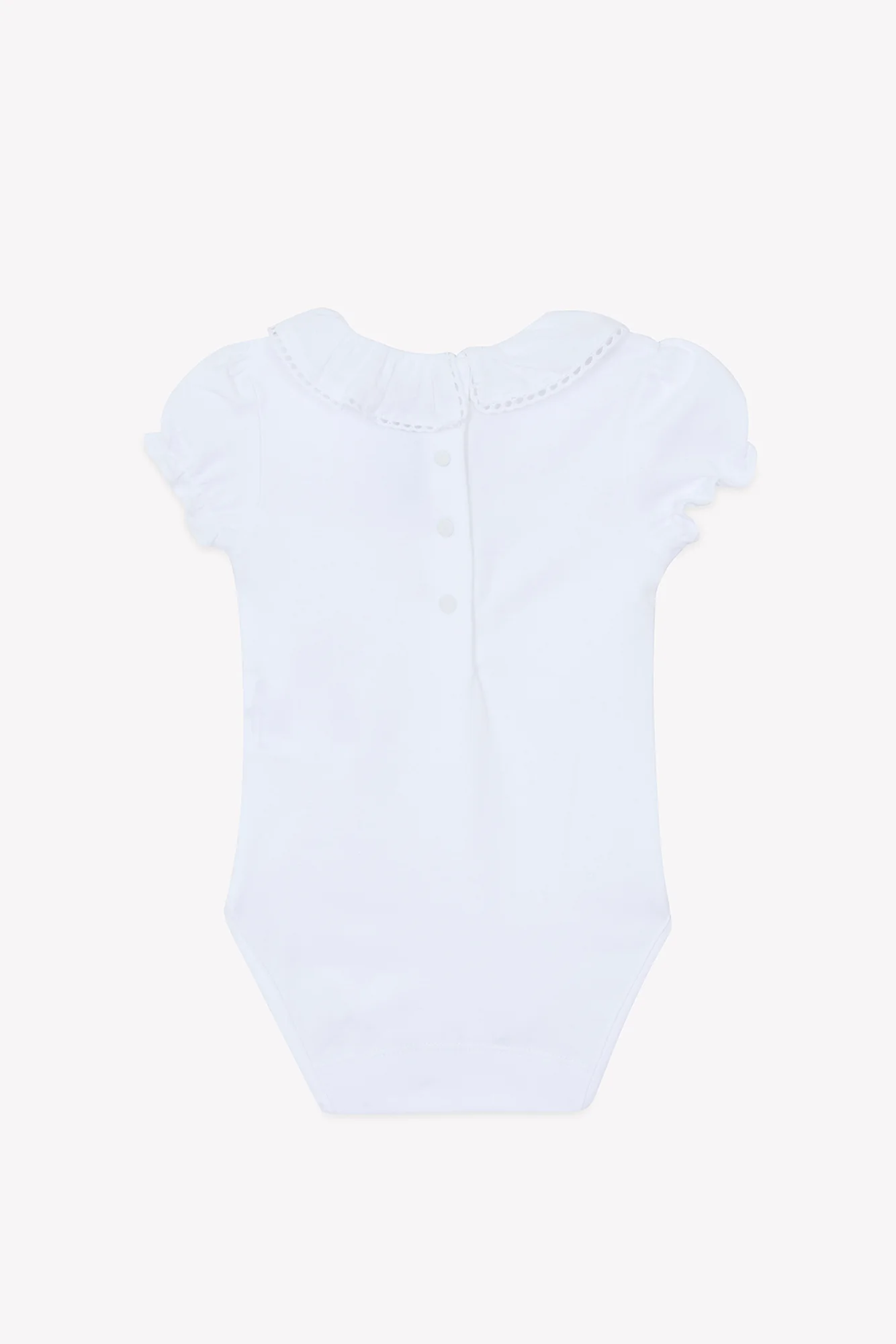 Body - Blanc coton col volanté - Image 7