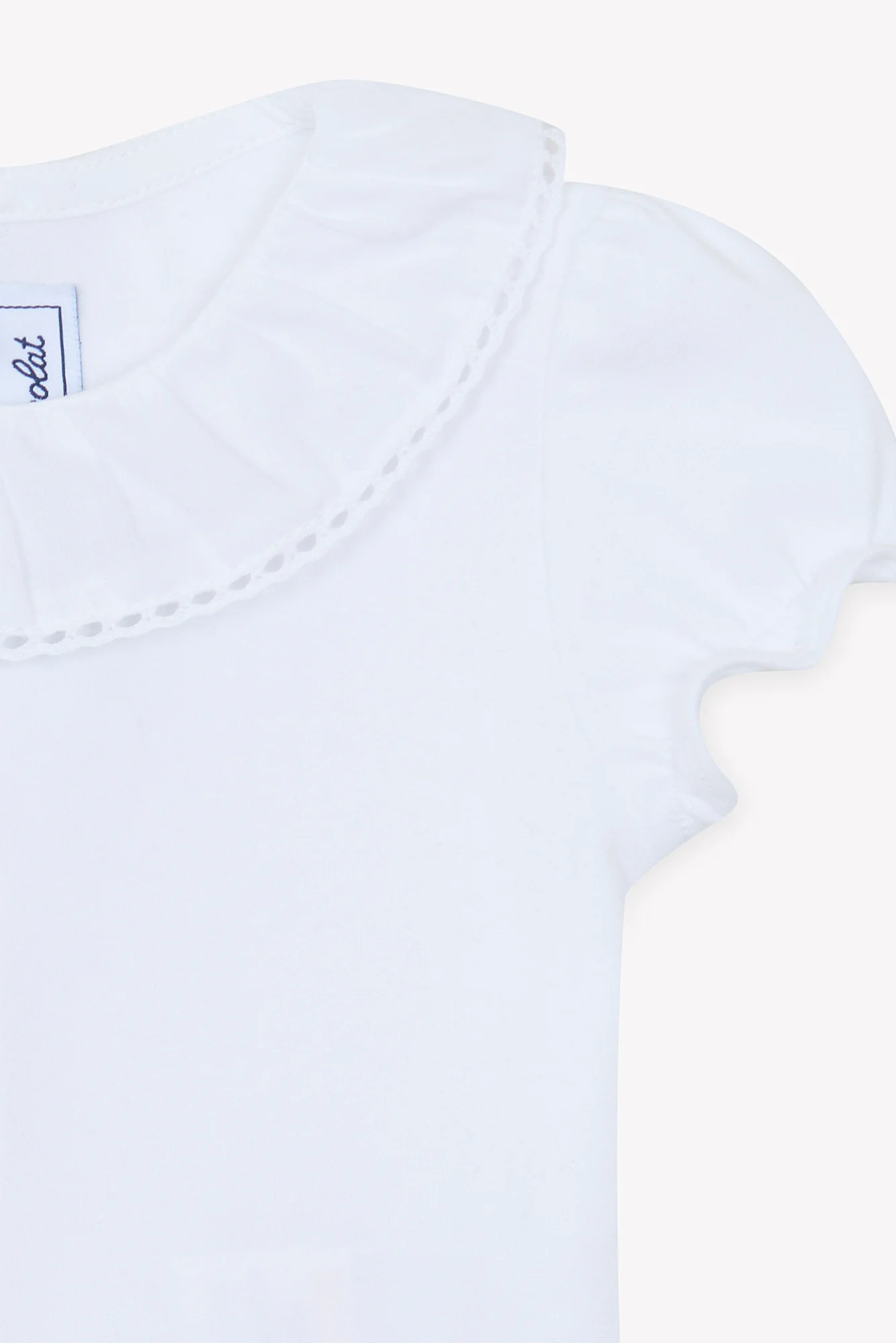 Body - Blanc coton col volanté - Image 8