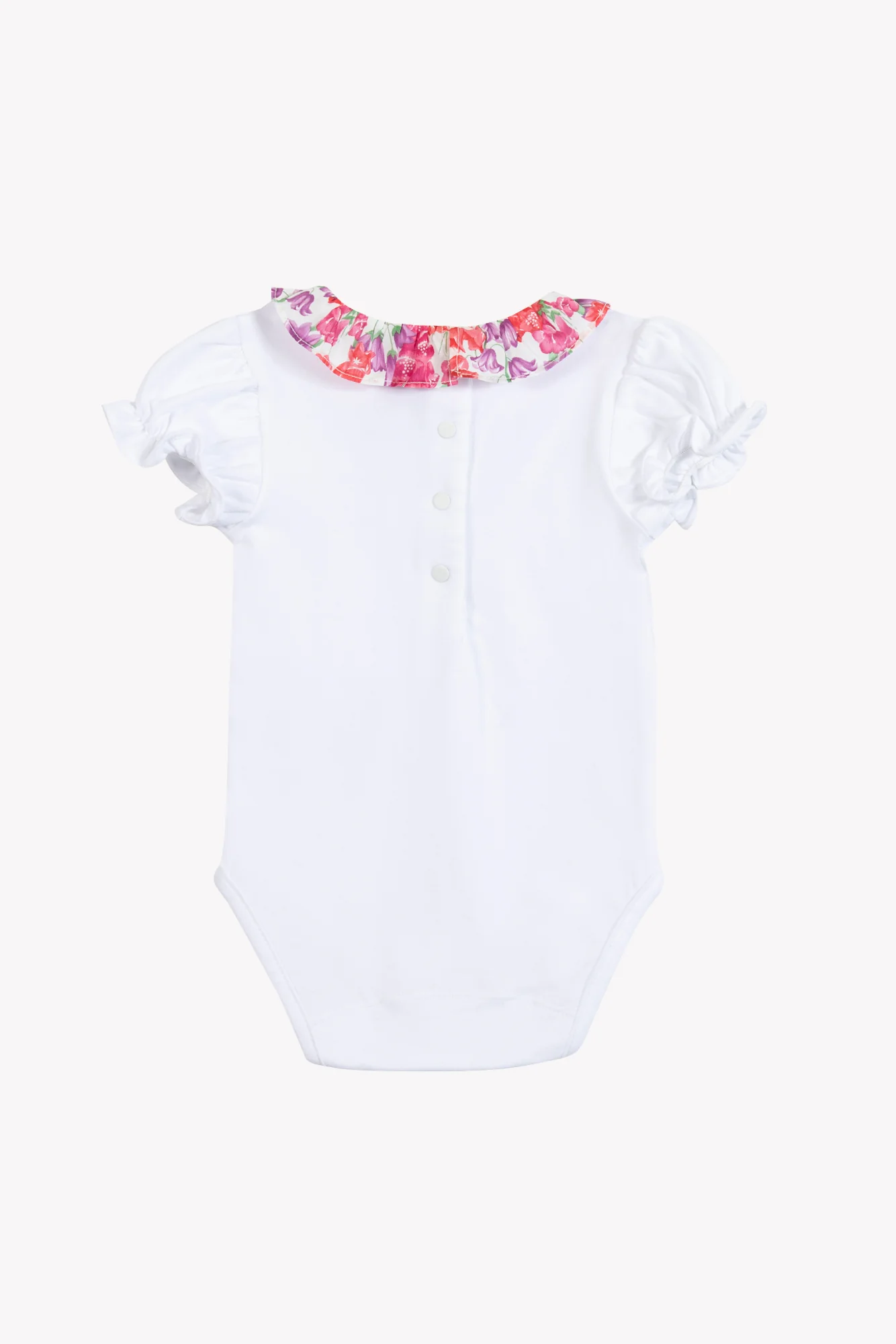 Body - Blanc col imprimé tissu liberty - Image 3