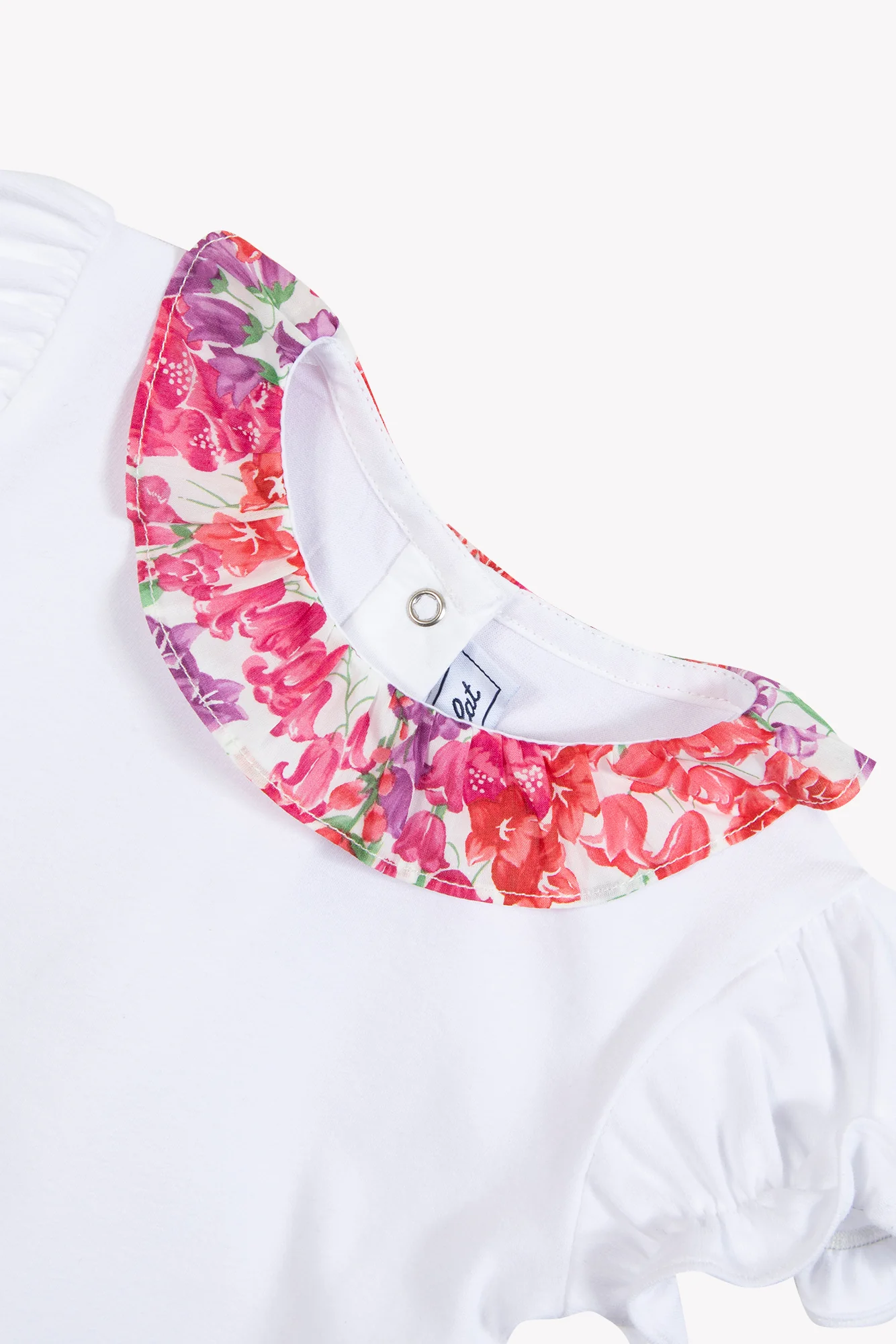 Body - Blanc col imprimé tissu liberty - Image 4