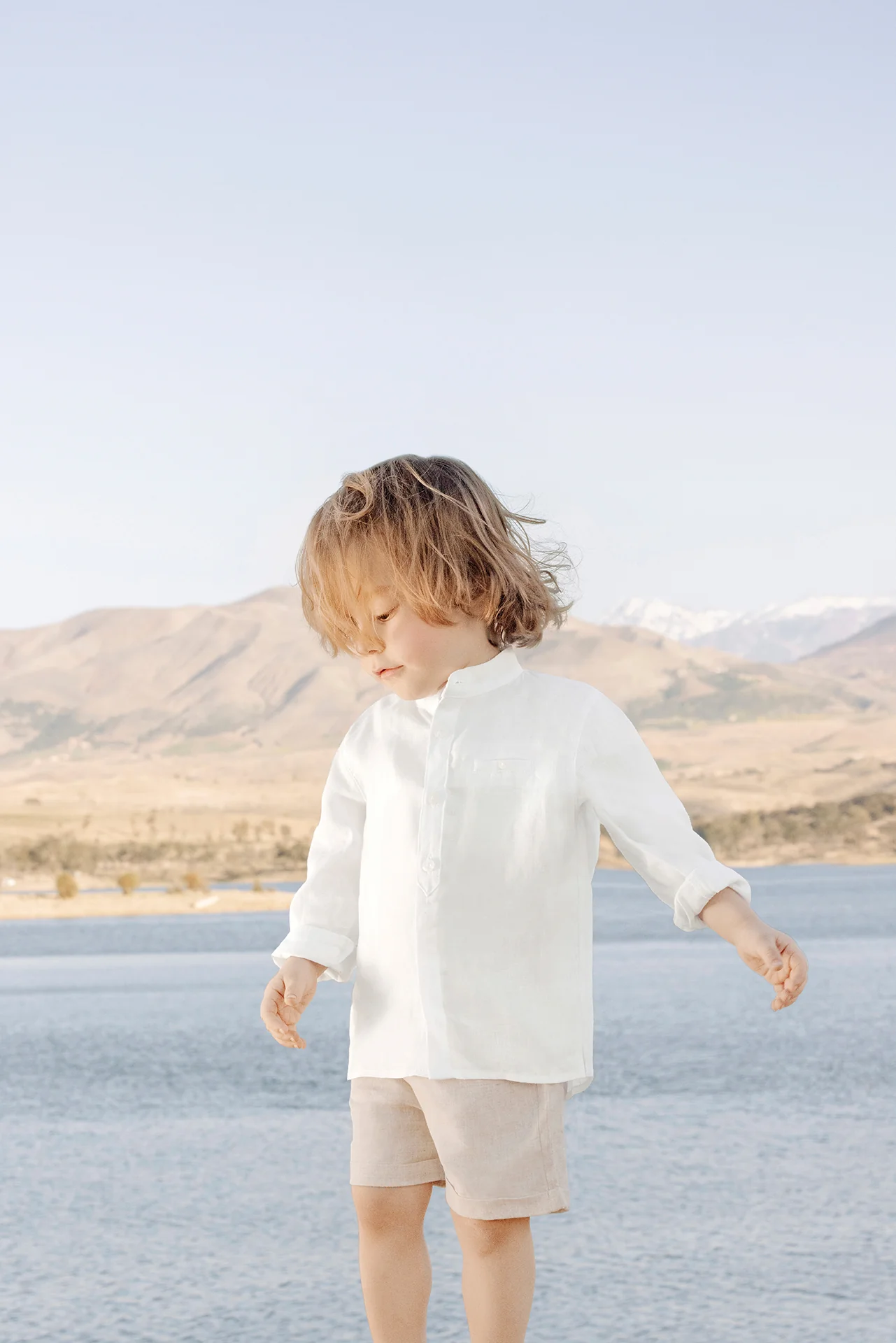 Chemise - Blanc lin col mao