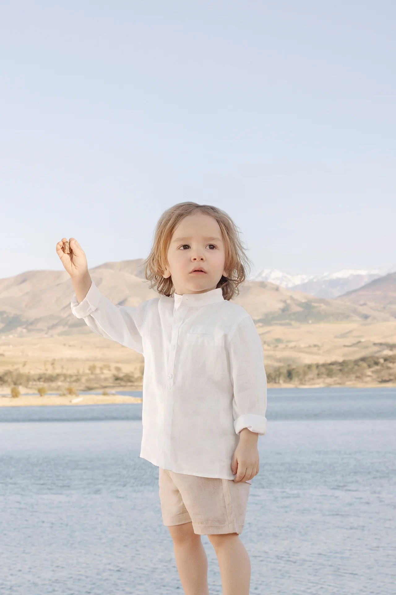 Chemise - Blanc lin col mao - Image 3
