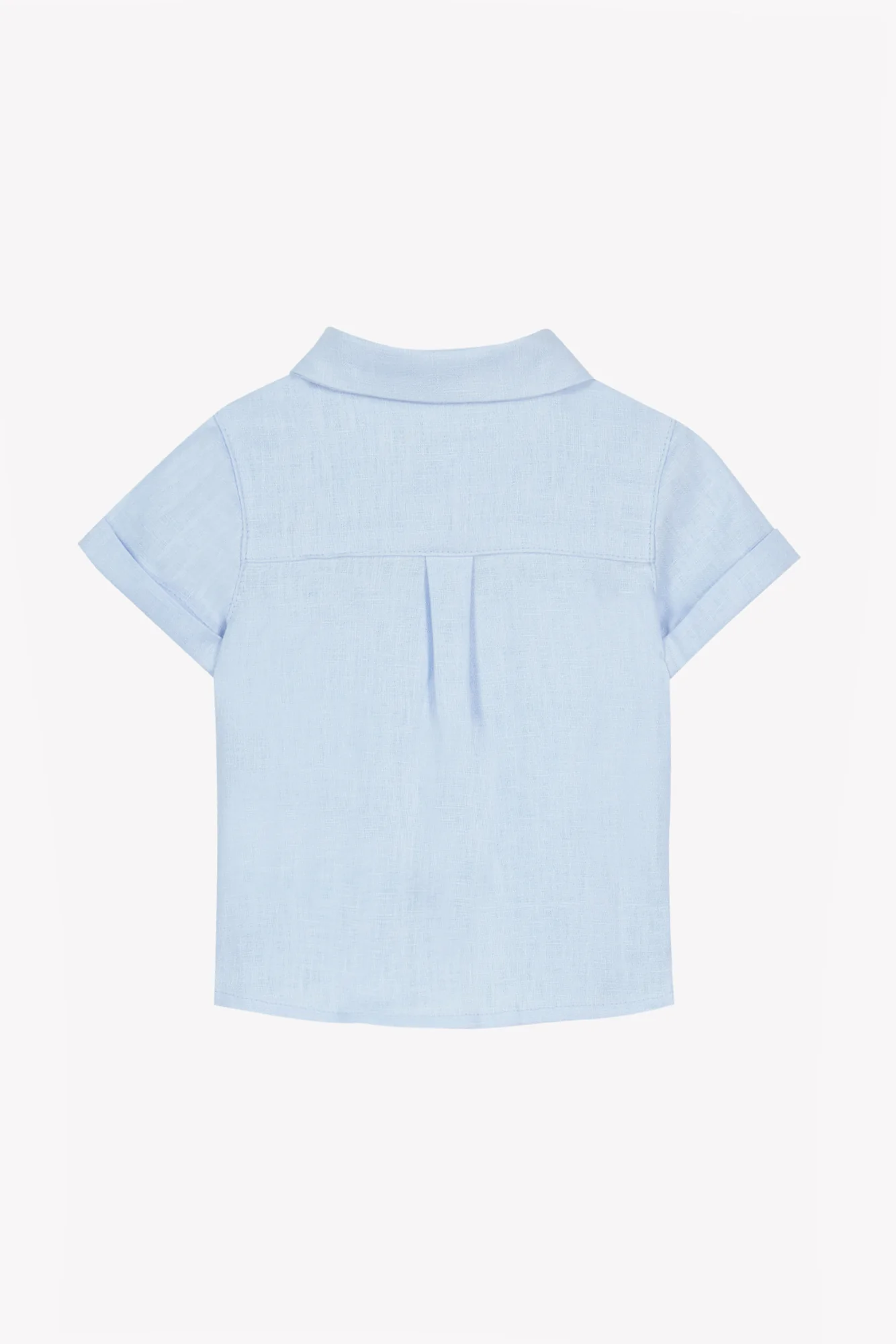 Chemise - Bleu nuage lin monogramme TC - Image 4