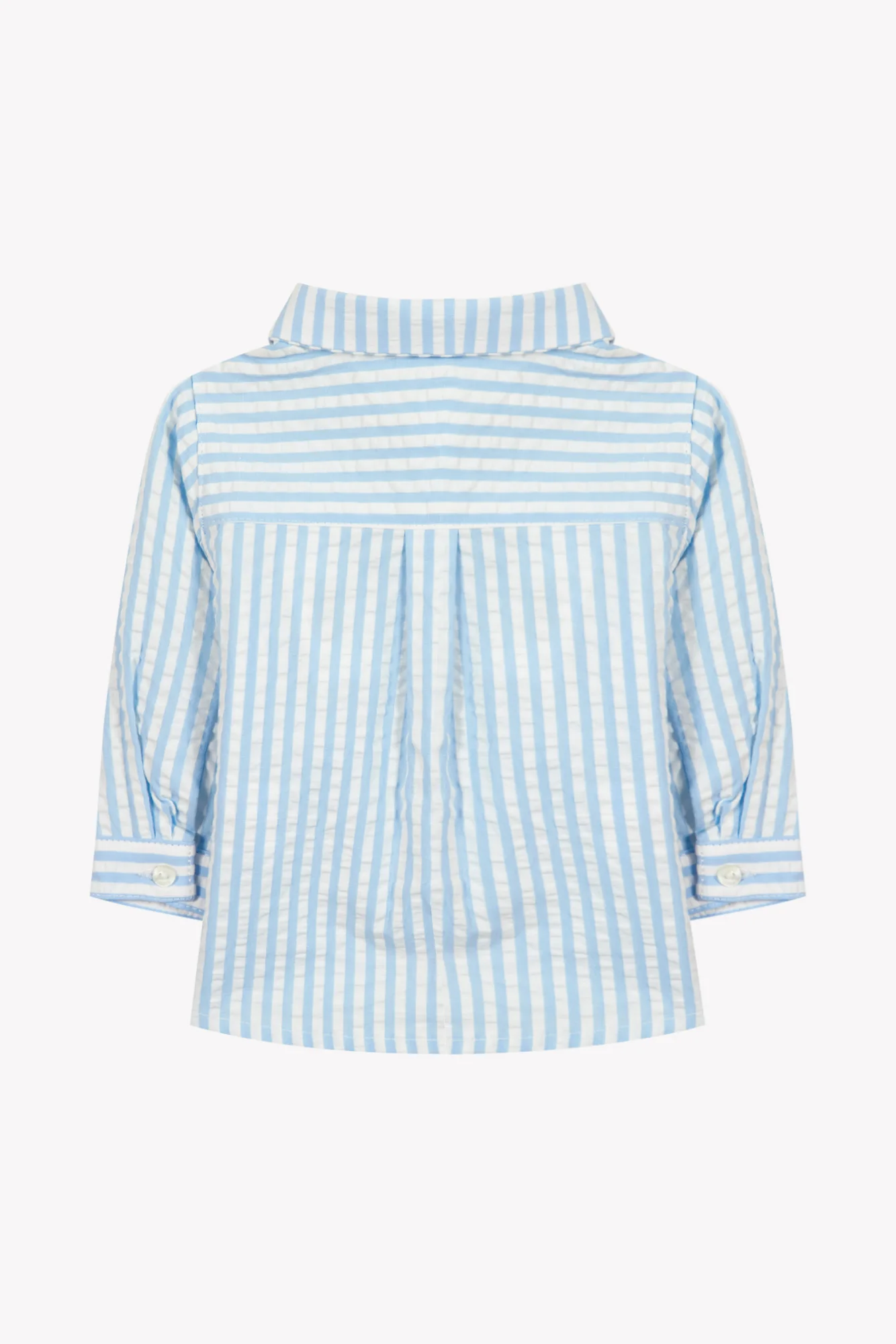 Chemise - Bleu nuage coton rayures - Image 6